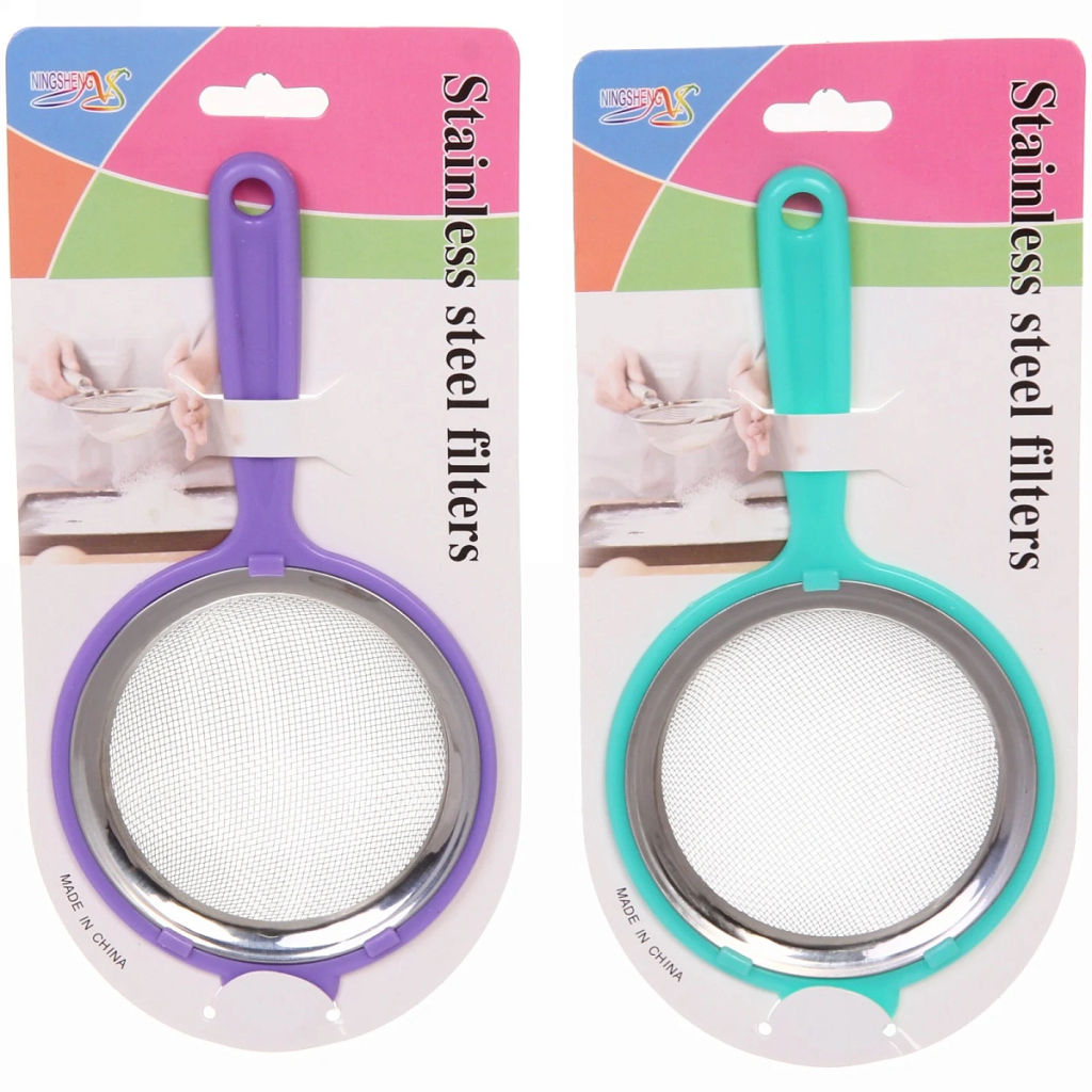 Цена за 4 шт. Сито металлическое в пластиковой оправе 10см