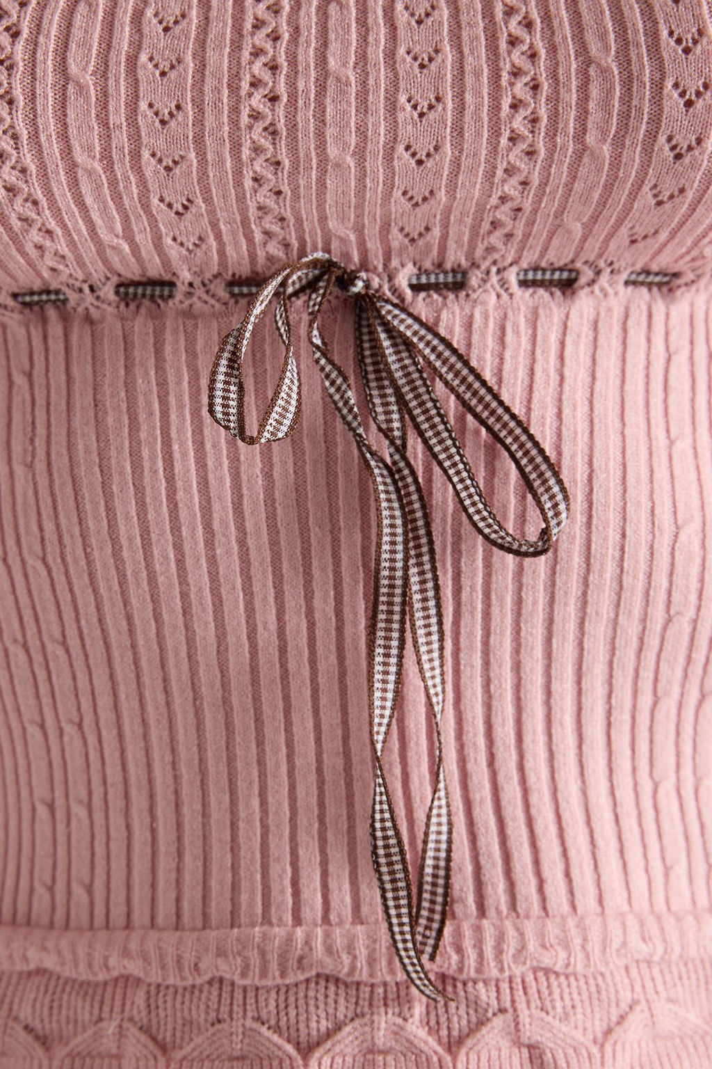 Trendyolmilla Ekru Premium Iplik/Ozel Iplik Kurdele Detayl? Kare Yaka Triko Bluz TWOSS25BZ00182  фото 8