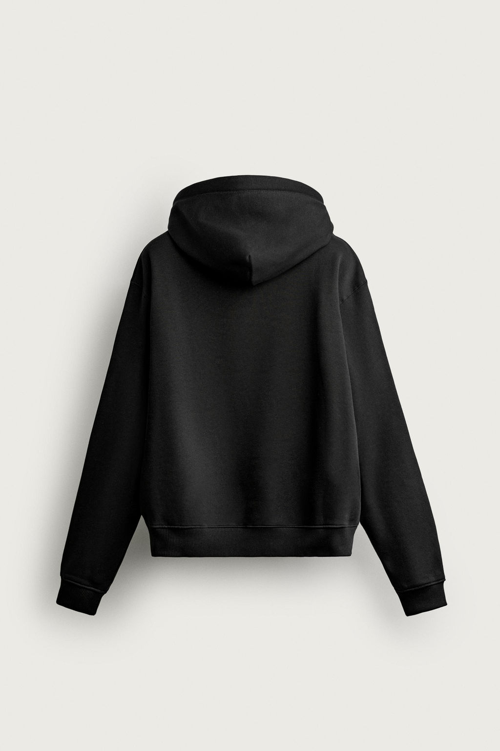 SUDADERA RELAXED FIT CAPUCHA B?SICA / Negro - Zara фото 7