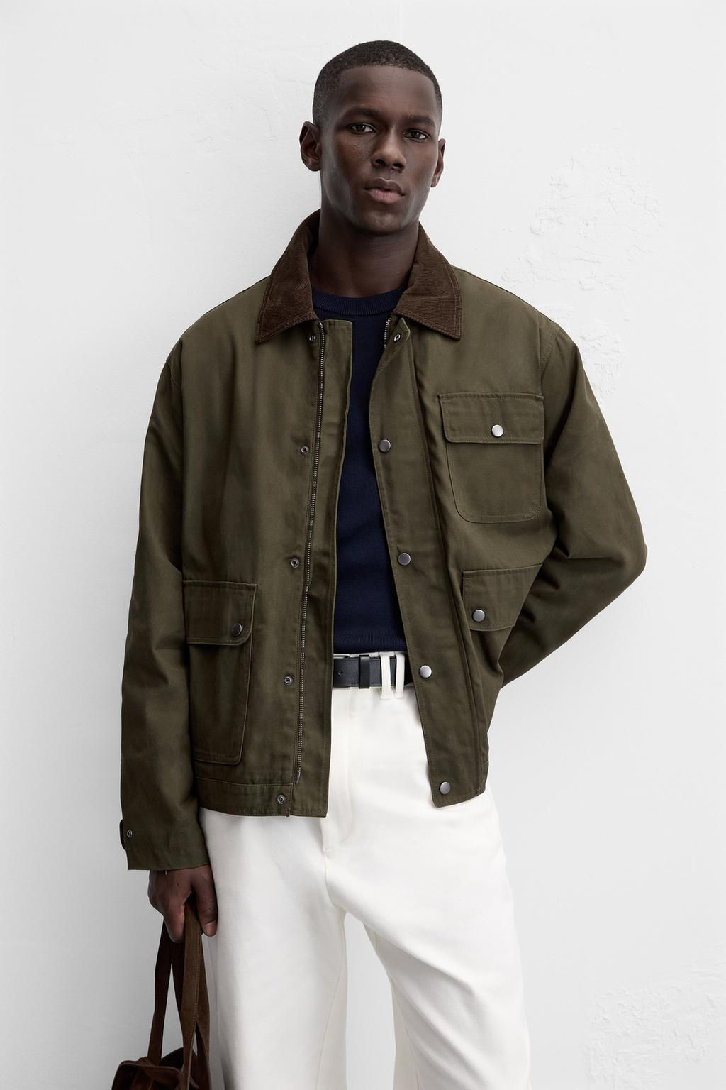 TEXTURED REGULAR FIT TROUSERS - Zara фото 6