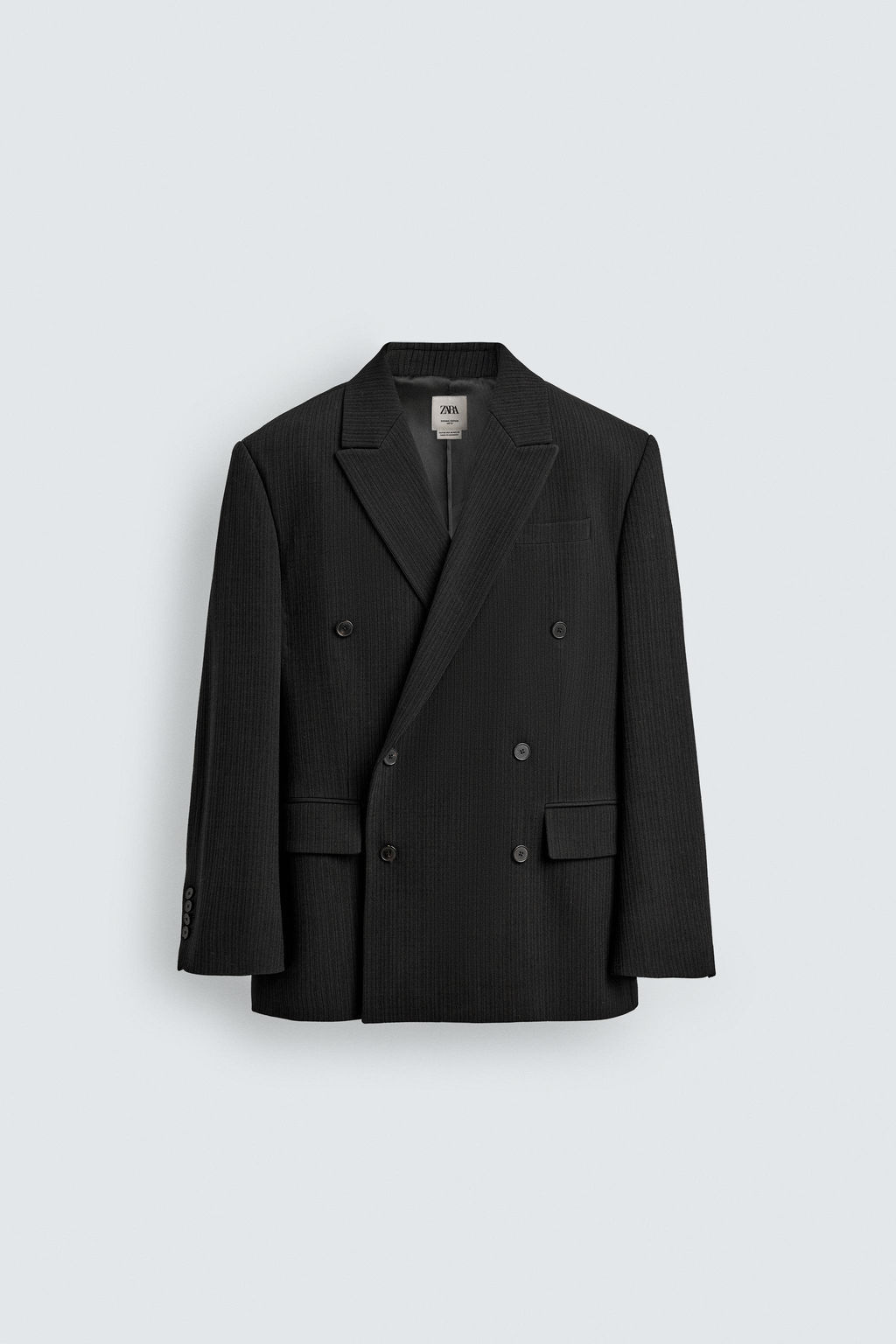 LIMITED EDITION DOUBLE-BREASTED PINSTRIPE SUIT BLAZER - Zara фото 8