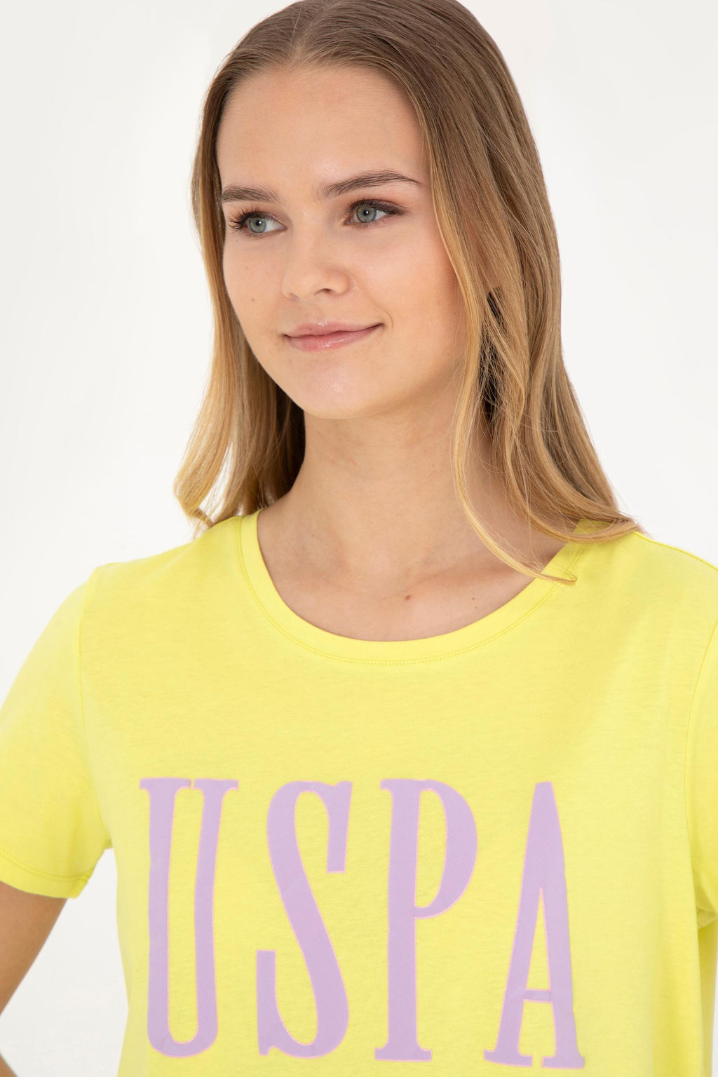 Женская фисташково-зеленая футболка с круглым вырезом - U.s. polo assn фото 8