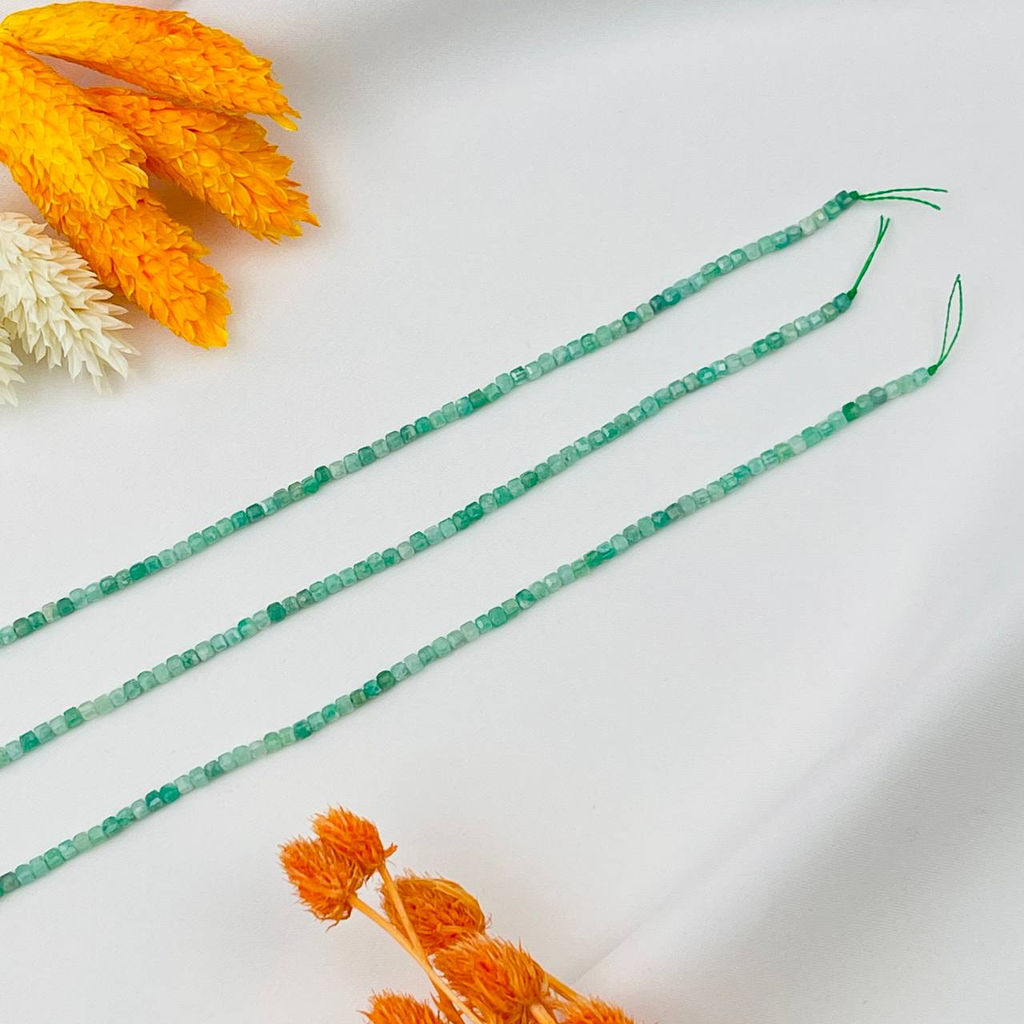 Бусины для украшений из зеленого Берилла (195 бусин)