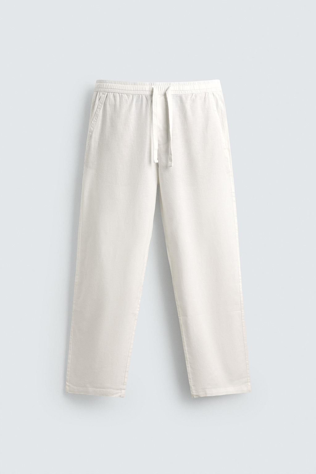 PANTAL?N RELAXED FIT ALGOD?N - LINO / Blanco roto - Zara фото 6