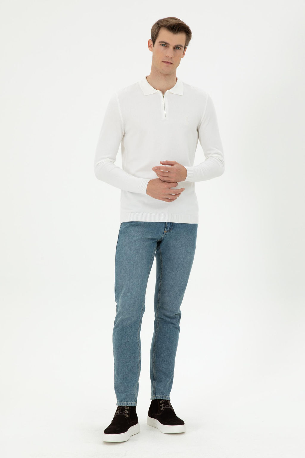 Мужской свитер цвета экрю - U.s. polo assn фото 4