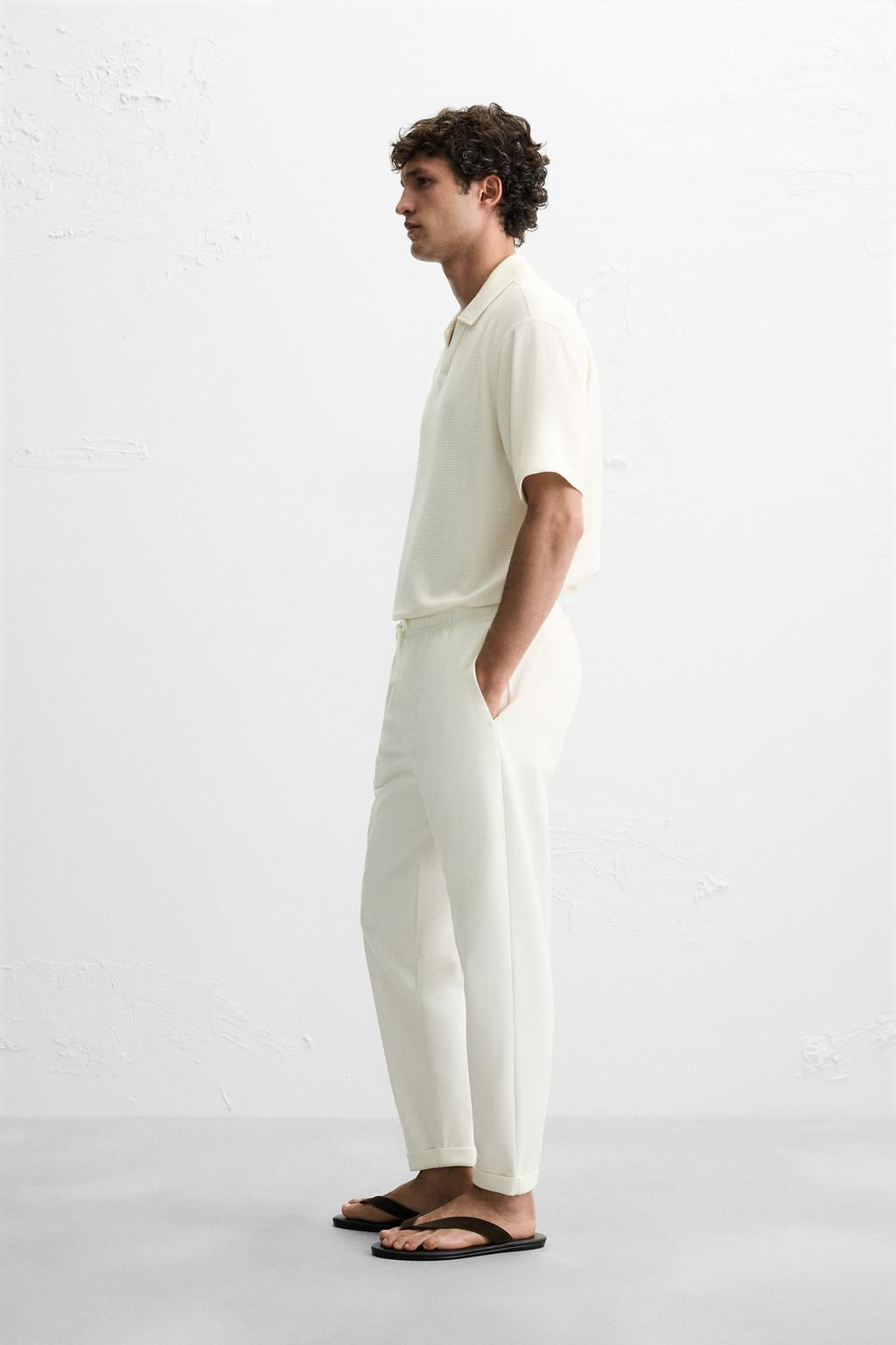 EASY CARE JOGGER WAIST TROUSERS - Zara фото 23