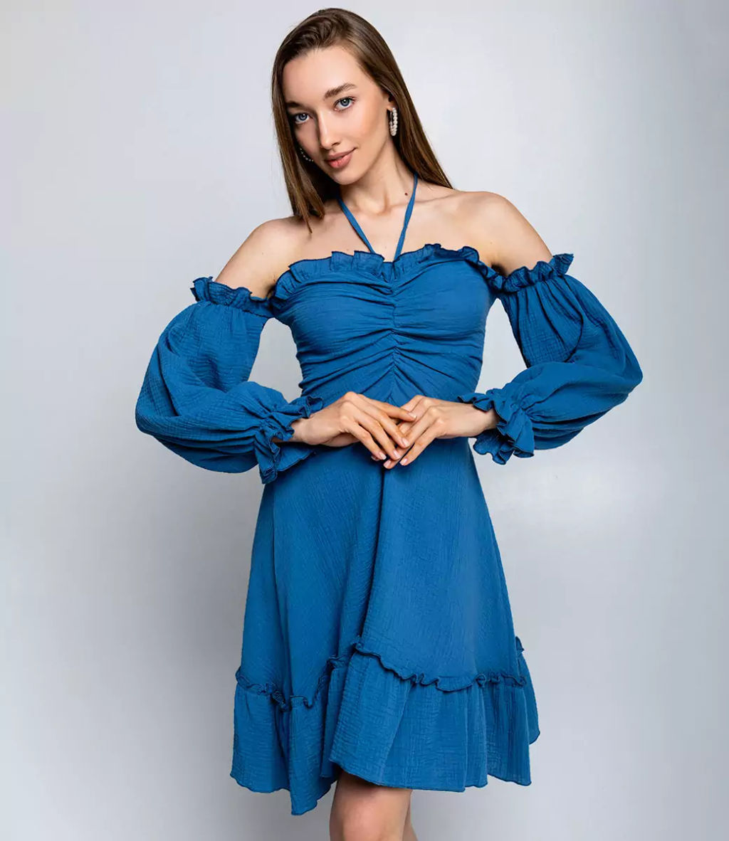 Платье #БШ2338, синий