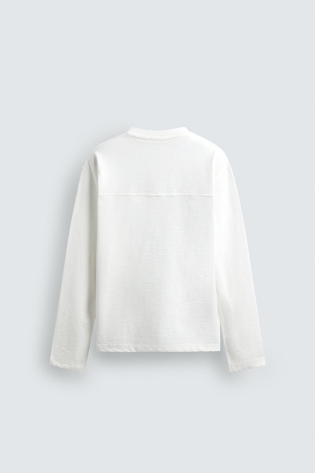 CAMISETA RELAXED FIT ESTRUCTURA FLAM? / Blanco - Zara фото 8