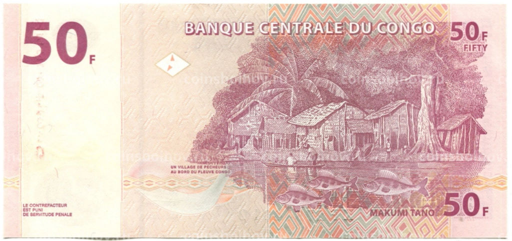 50 франков 2022 года Конго