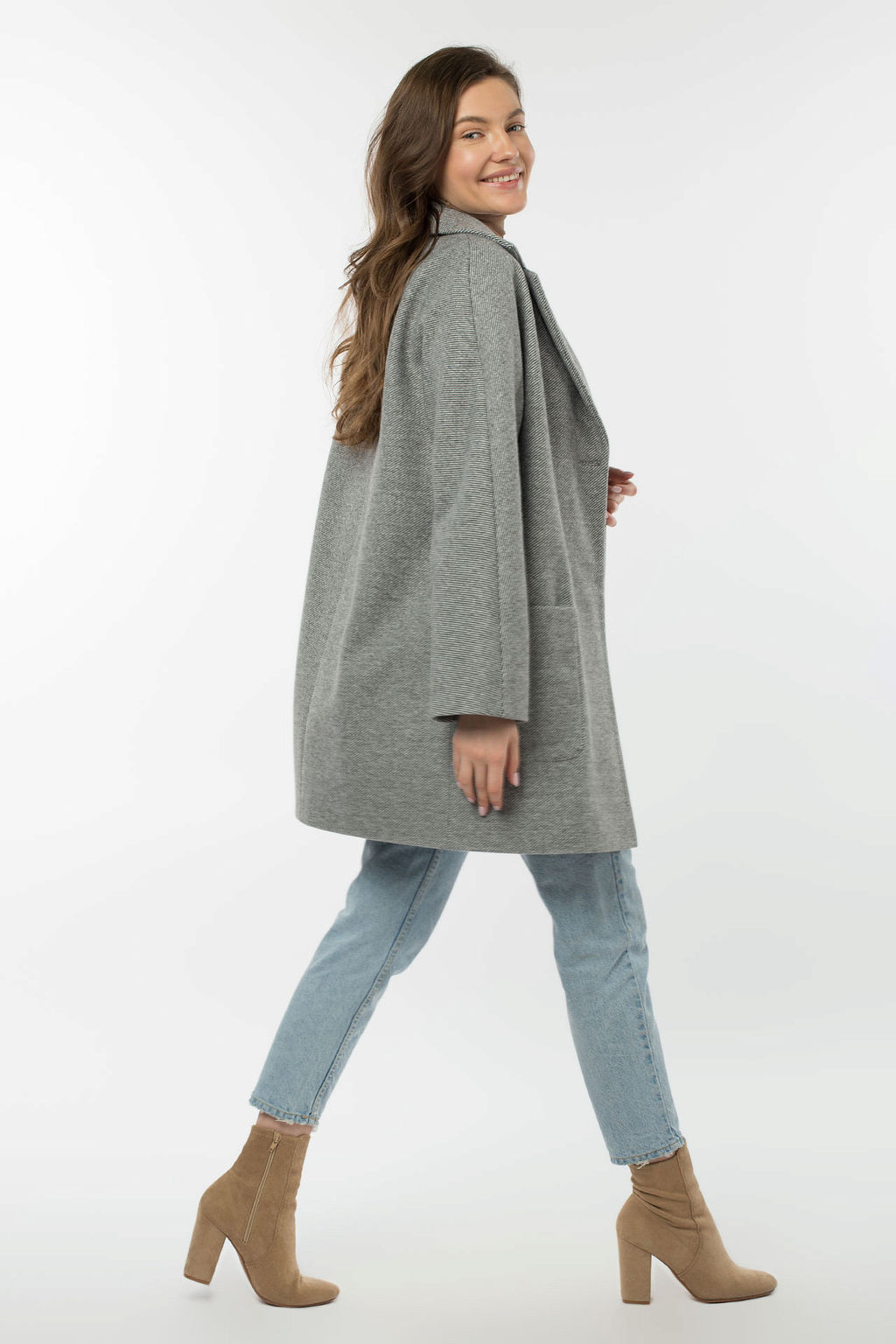 01-10544 Пальто женское демисезонное (пояс)