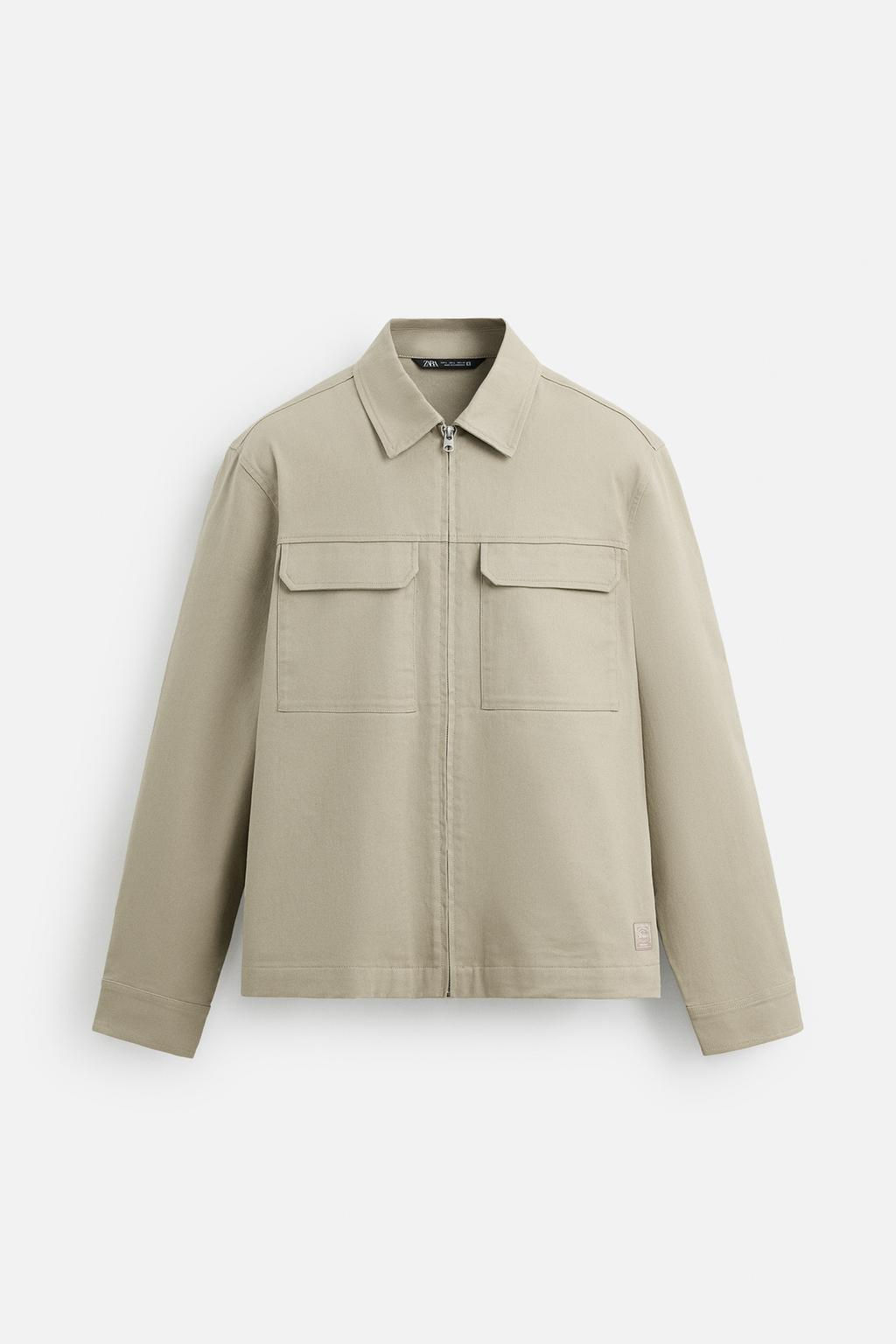 RELAXED FIT ZIP-UP OVERSHIRT - Zara фото 16