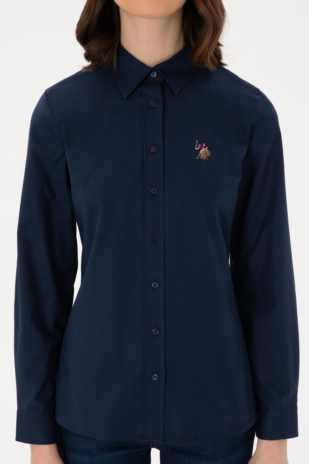 Kad_n Lacivert Uzun Kollu Basic G_mlek Sepette S_rpriz _ndirim - U.s. polo assn фото 6