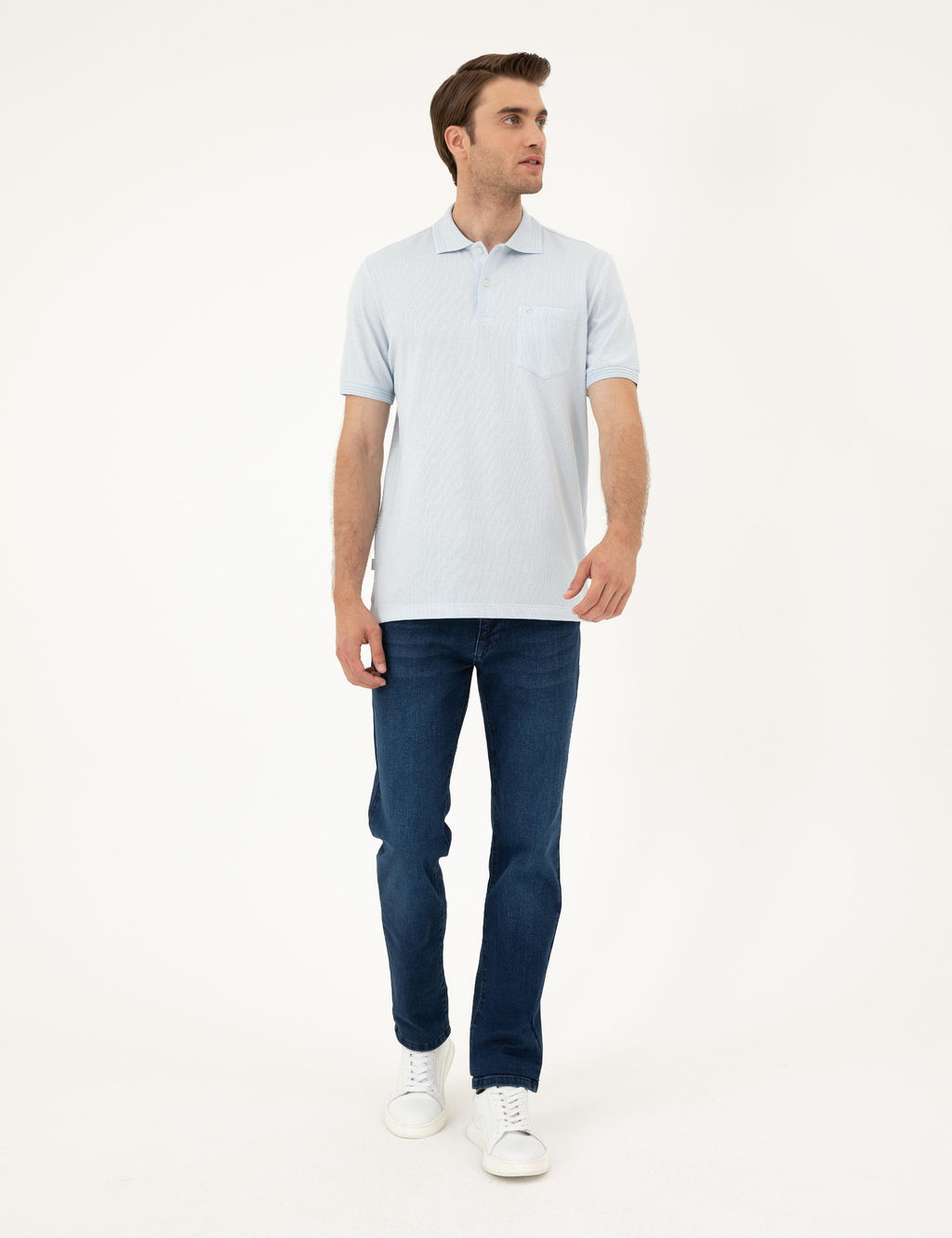 A__k Mavi Regular Fit Ti__rt