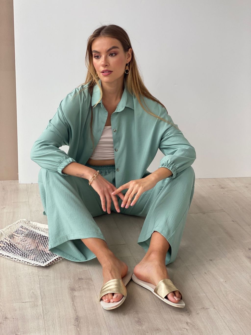 10005 Брюки летние фисташковые - Martichelli фото 6