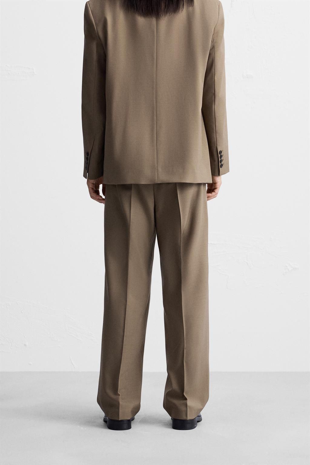 WOOL BLEND SUIT TROUSERS - Zara фото 3