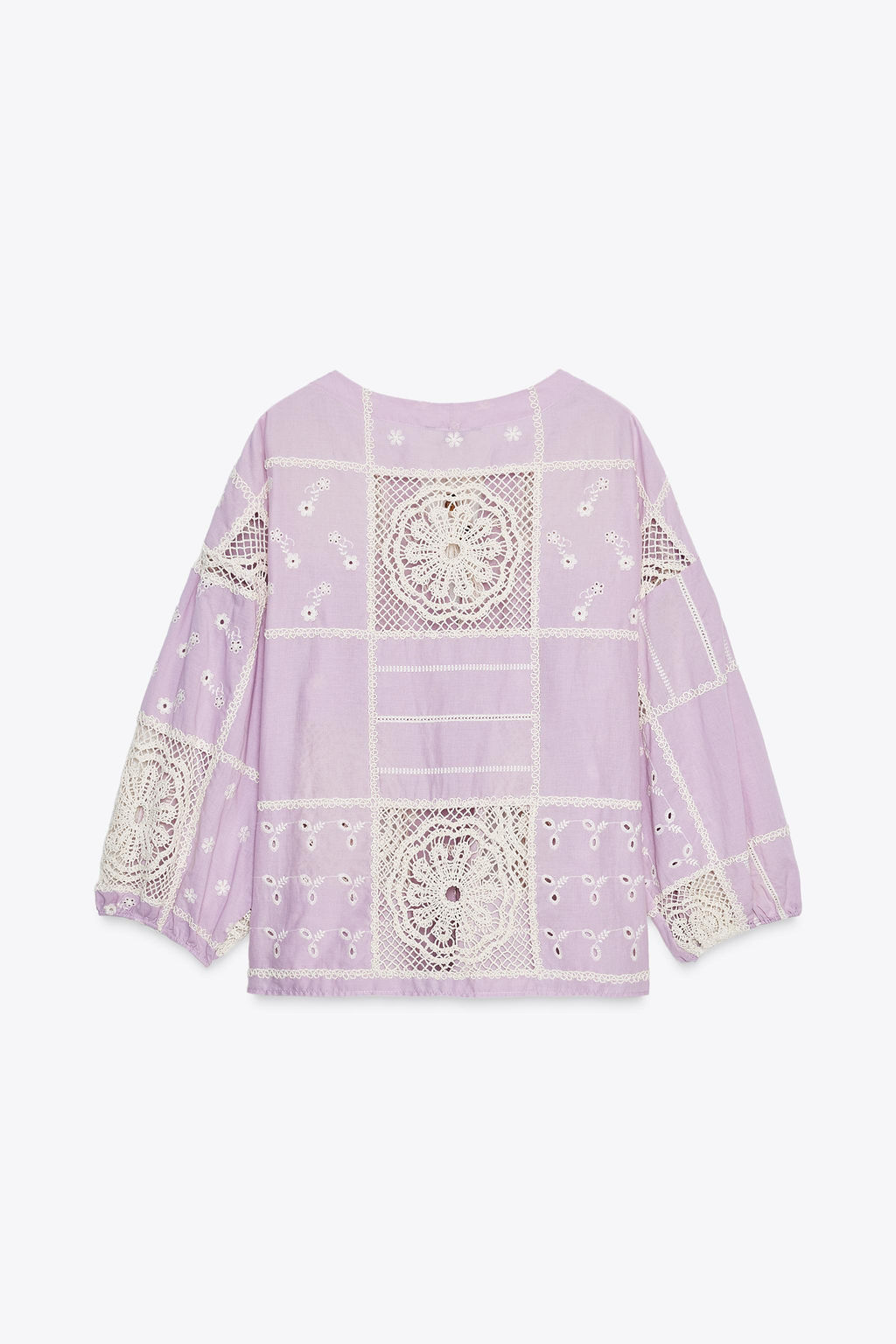 CONTRAST CROCHET SHIRT - Zara фото 13
