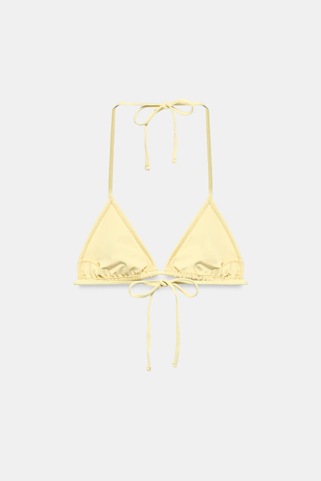 TOP BIKINI TRIANGULAR ARANDELAS / Amarillo - Zara фото 8