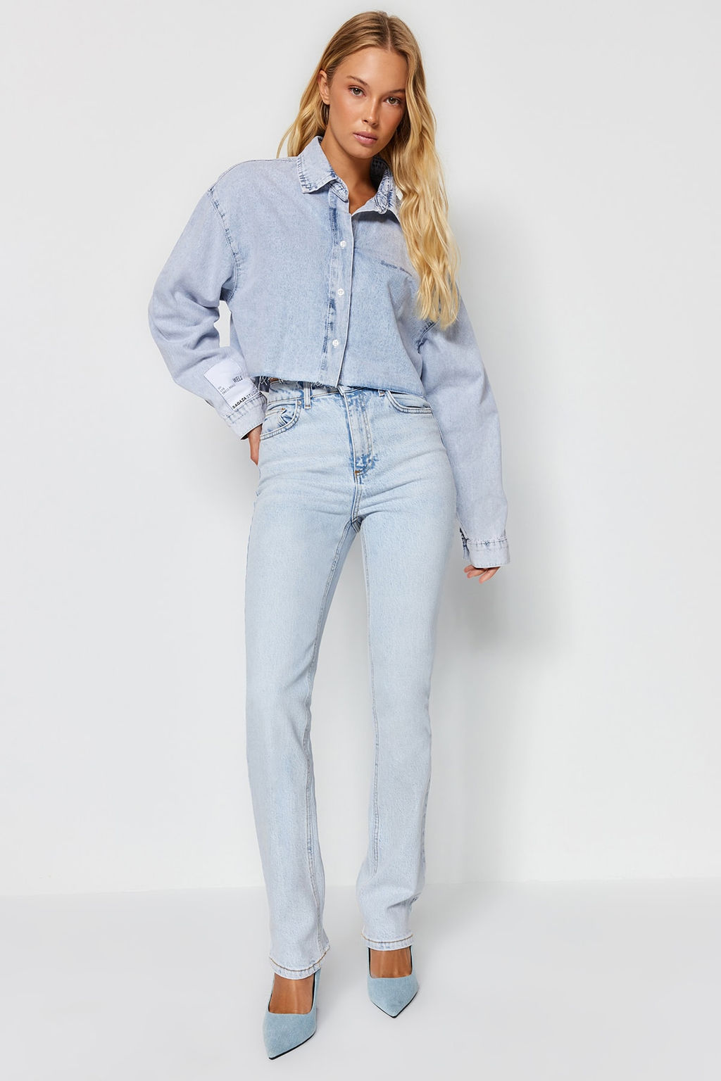 Ac?k Mavi More Sustainable Yuksek Bel Az Esnek Bootcut Jeans TWOAW23JE00657