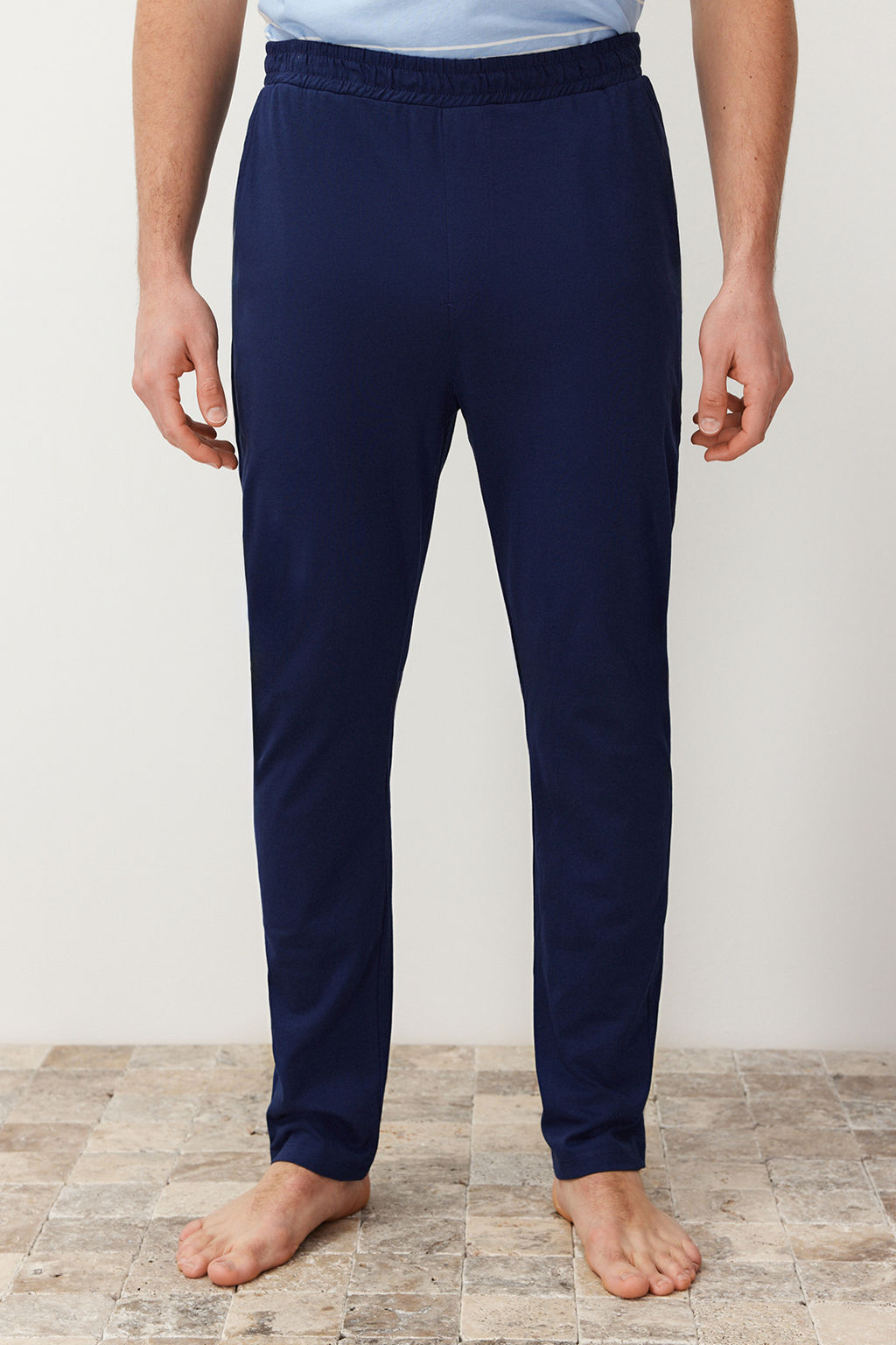 TRENDYOL MAN Sar? Regular Fit Cizgili Orme Pijama Tak?m? TMNSS24PT00041 - Trendyolmilla фото 5