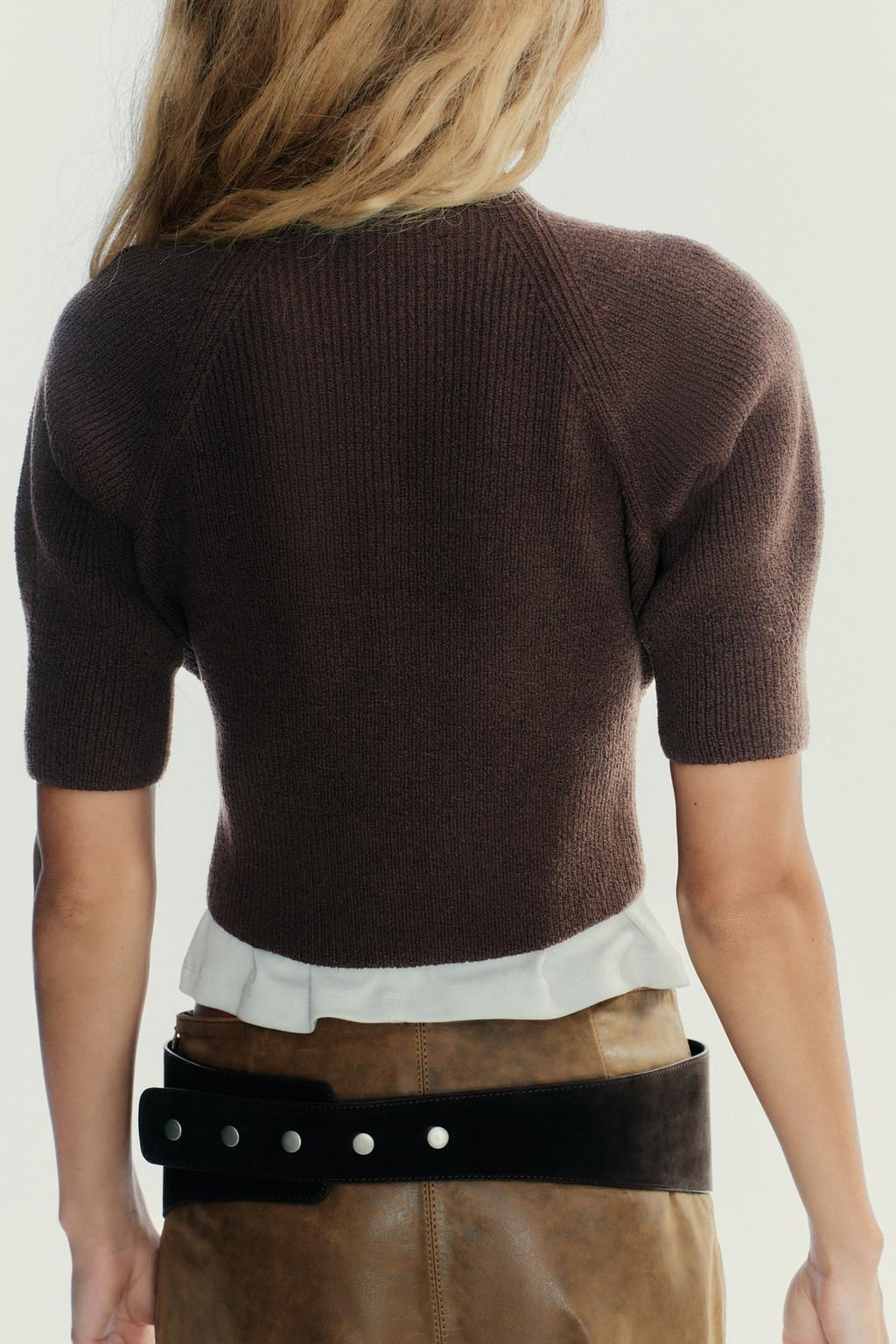 RIB KNIT SWEATER - Zara фото 6