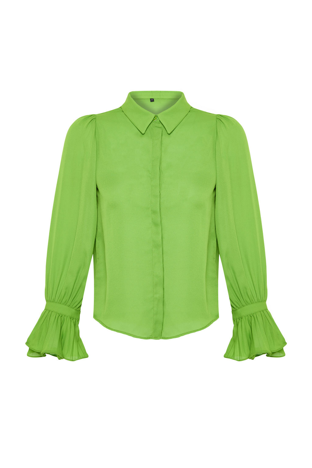 TRENDYOLMILLA Ekru Ispanyol Kol Regular Normal Kal?p Dokuma Gomlek TWOAW22GO0487  фото 7