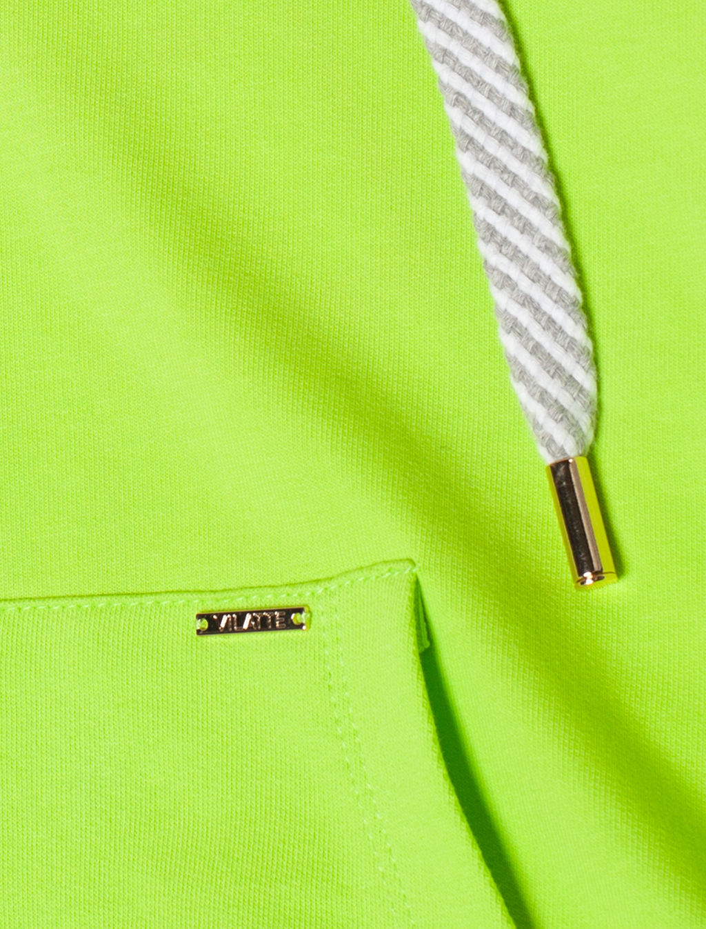 VILATTE / Худи на молнии из премиального футера с золотистой фурнитурой для девочки  фото 3