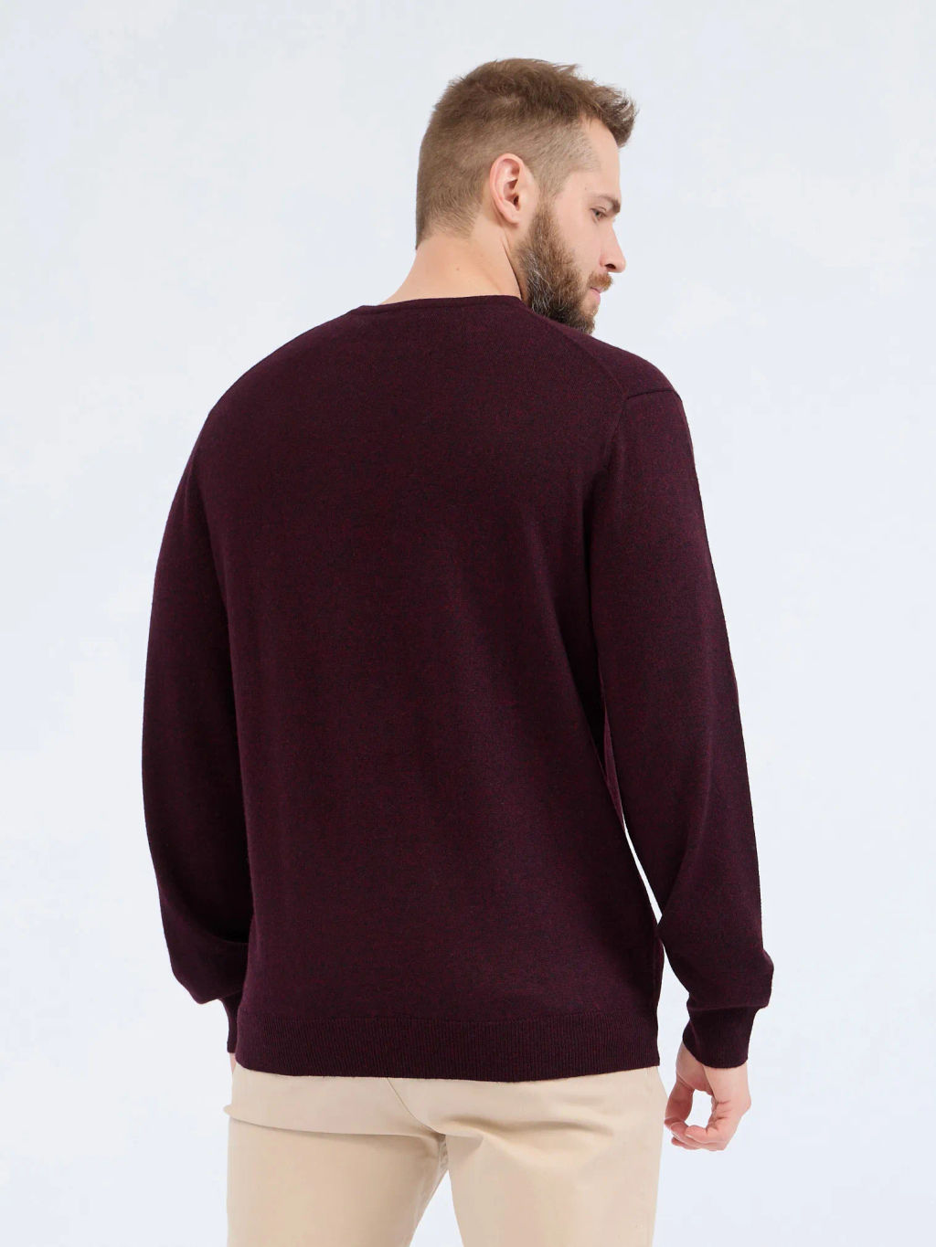 Джемпер мужской GREG G121-DA491 бордо/черный  фото 8