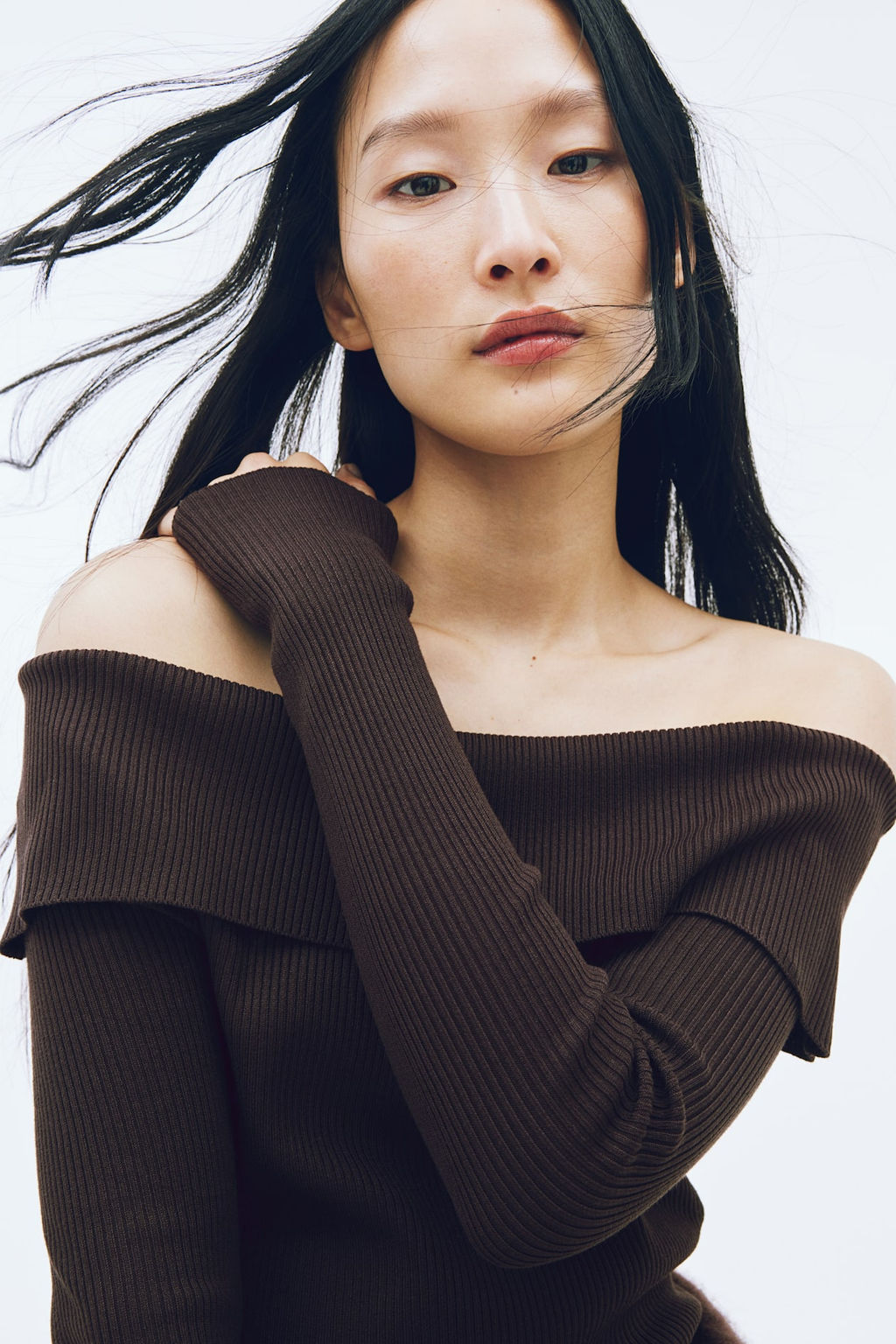 Top off-the-shoulder en punto de canale - H&m фото 3
