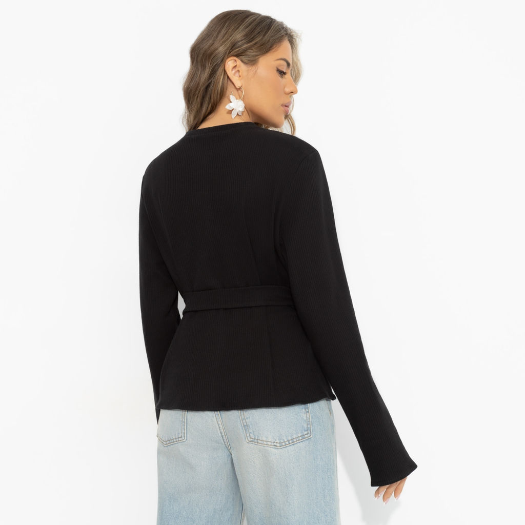 Джемпер хлопковый, Дерзкий минимализм (черный) - Charutti фото 5