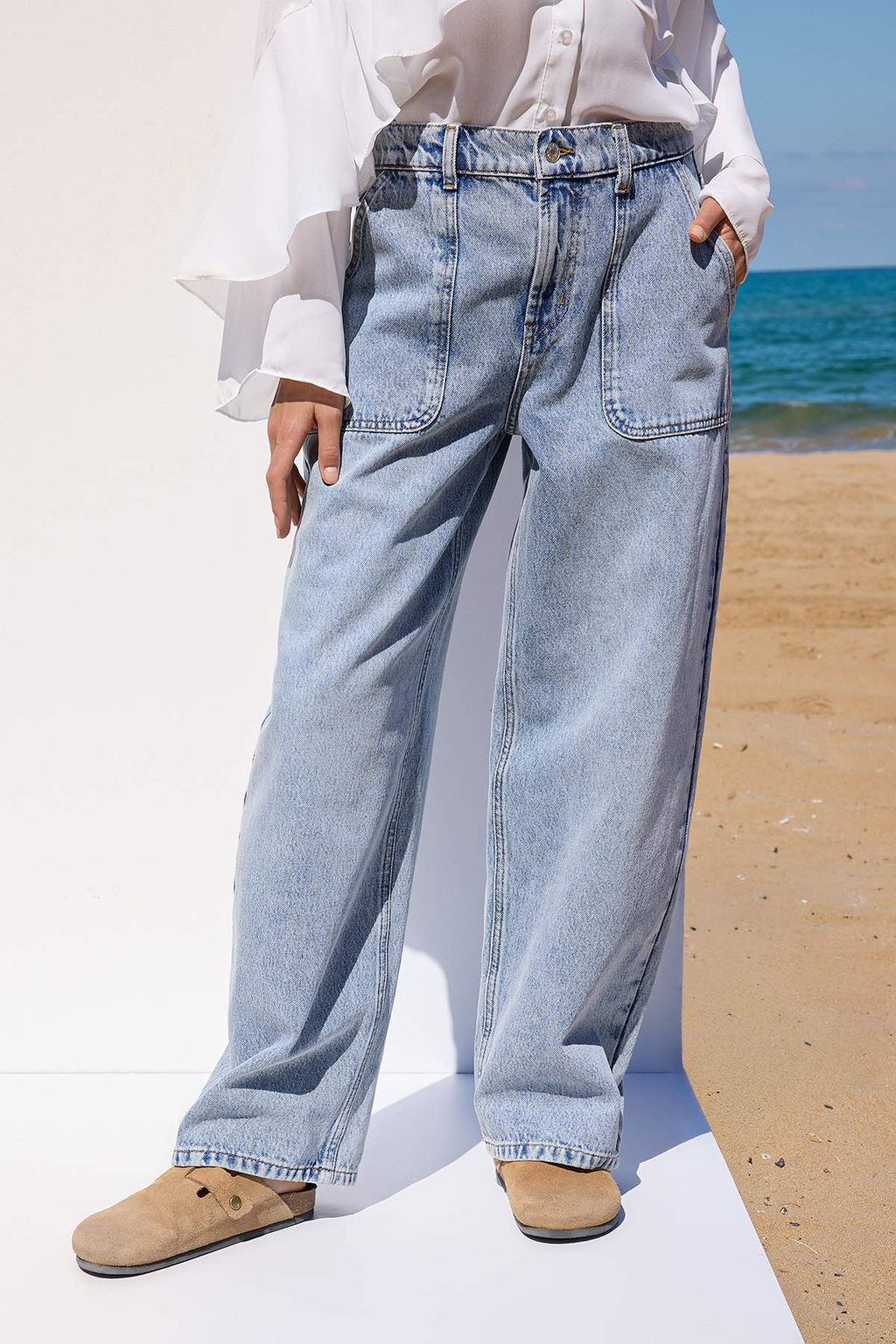 More Sustainable Mavi Rejeneratif Pamuk Normal Bel Cep Detayl? Baggy Jeans TWOAW26JE00216 - Trendyolmilla фото 3