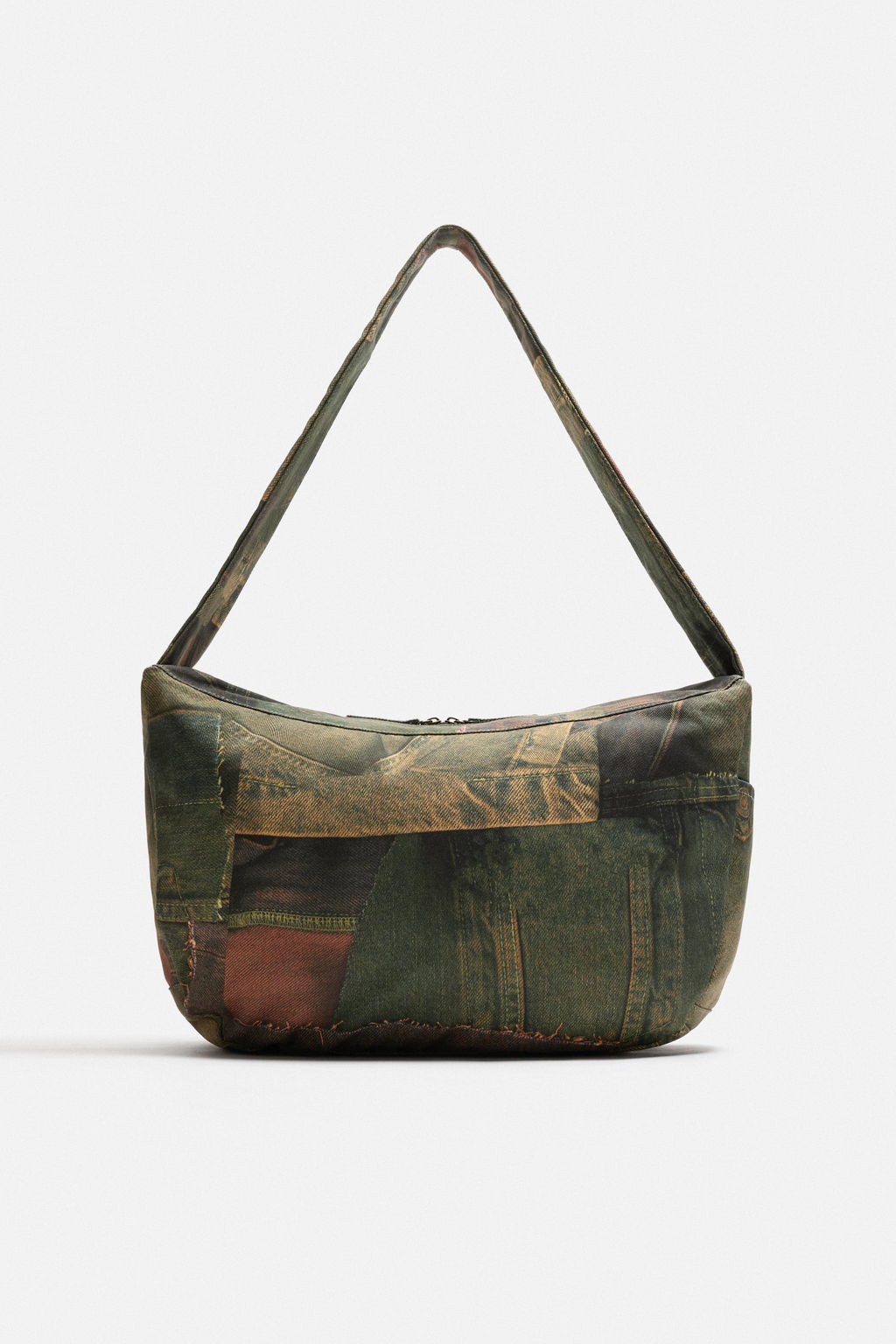 DENIM PRINT SHOULDER BAG - Zara фото 3