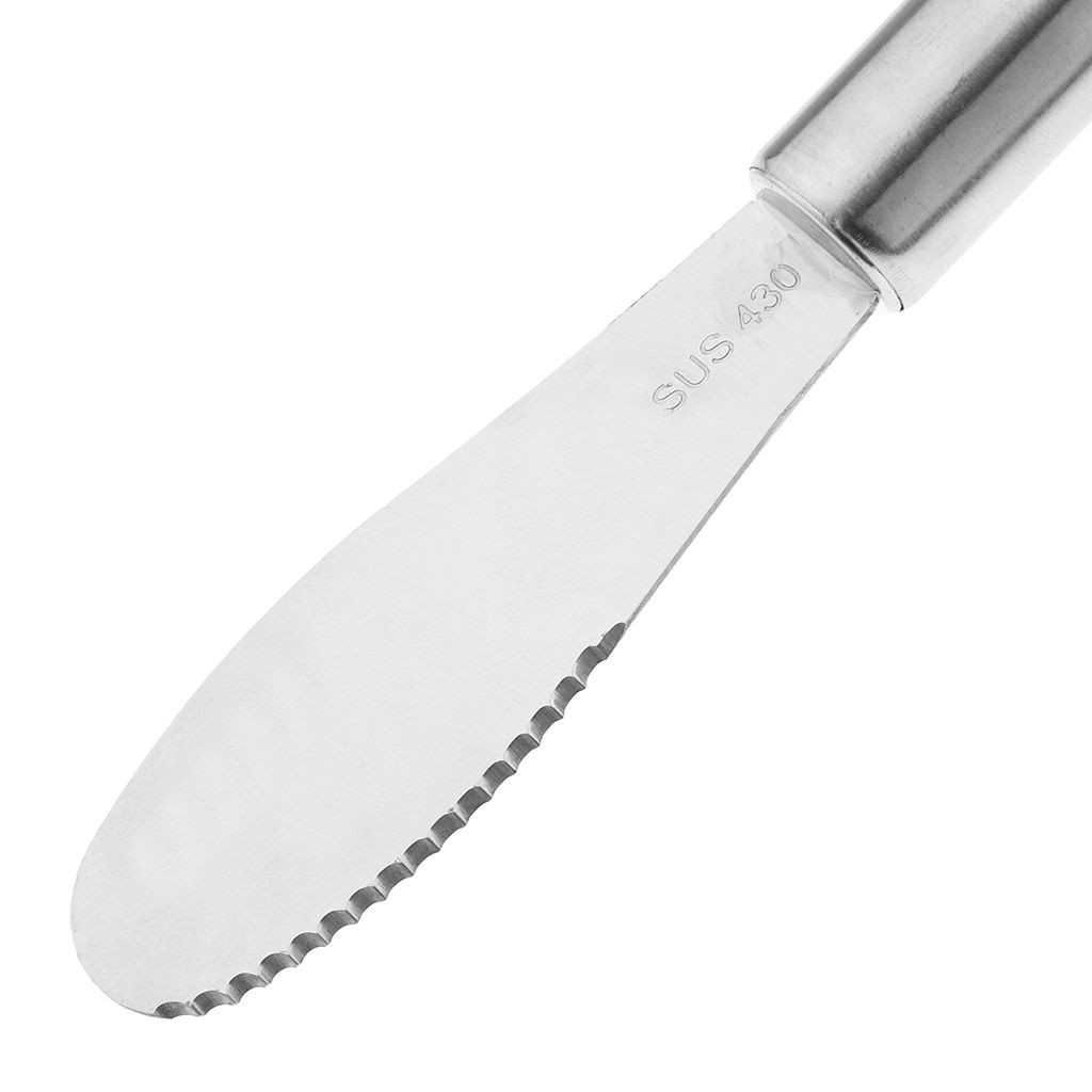 Питер Нож для масла из нержавеющей стали, 21х3х2см, с зубчиками, на картоне (Китай) - Домашняя мода фото 2
