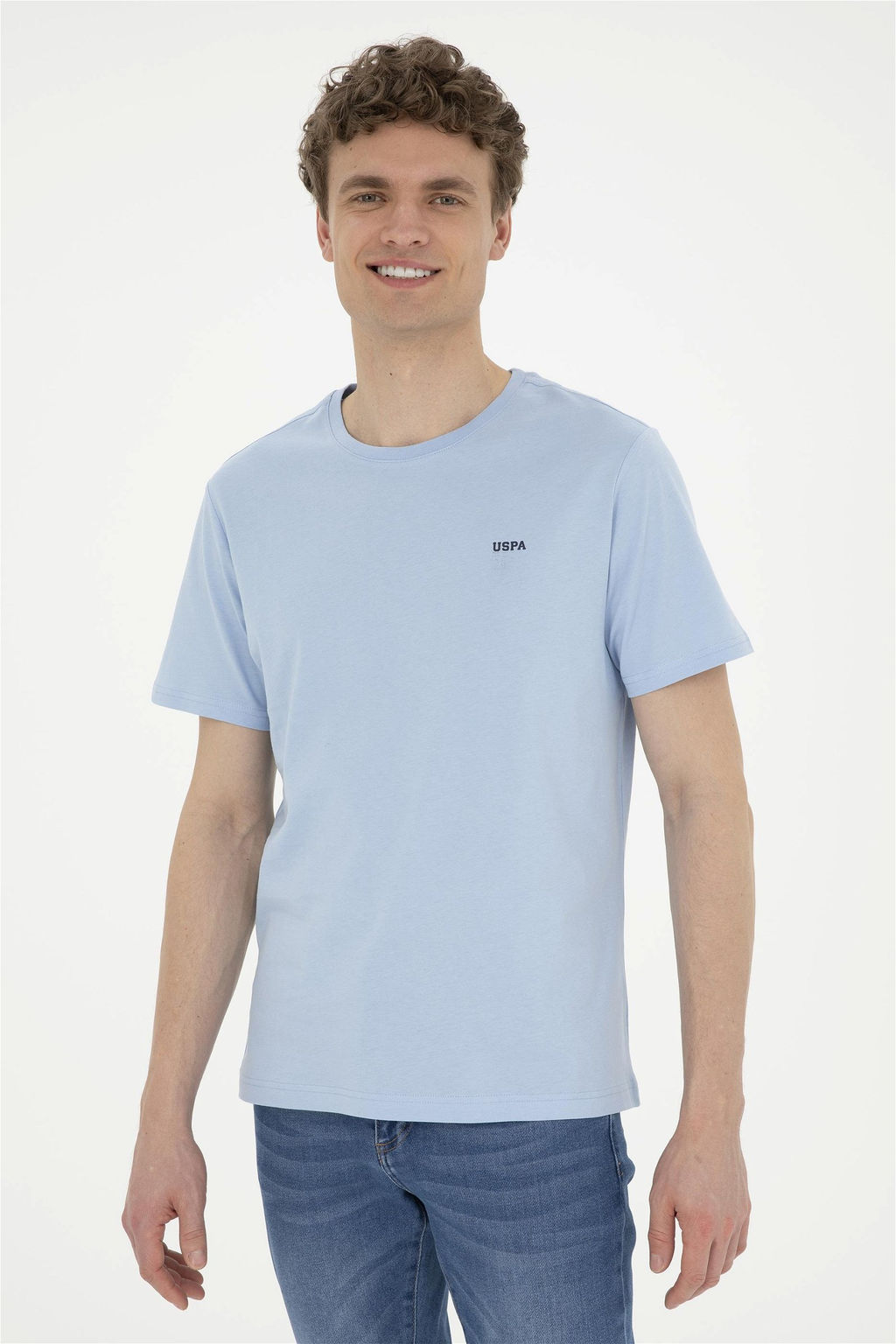 U. S. Polo Assn / Мужская голубая базовая футболка - U.s. polo assn фото 3