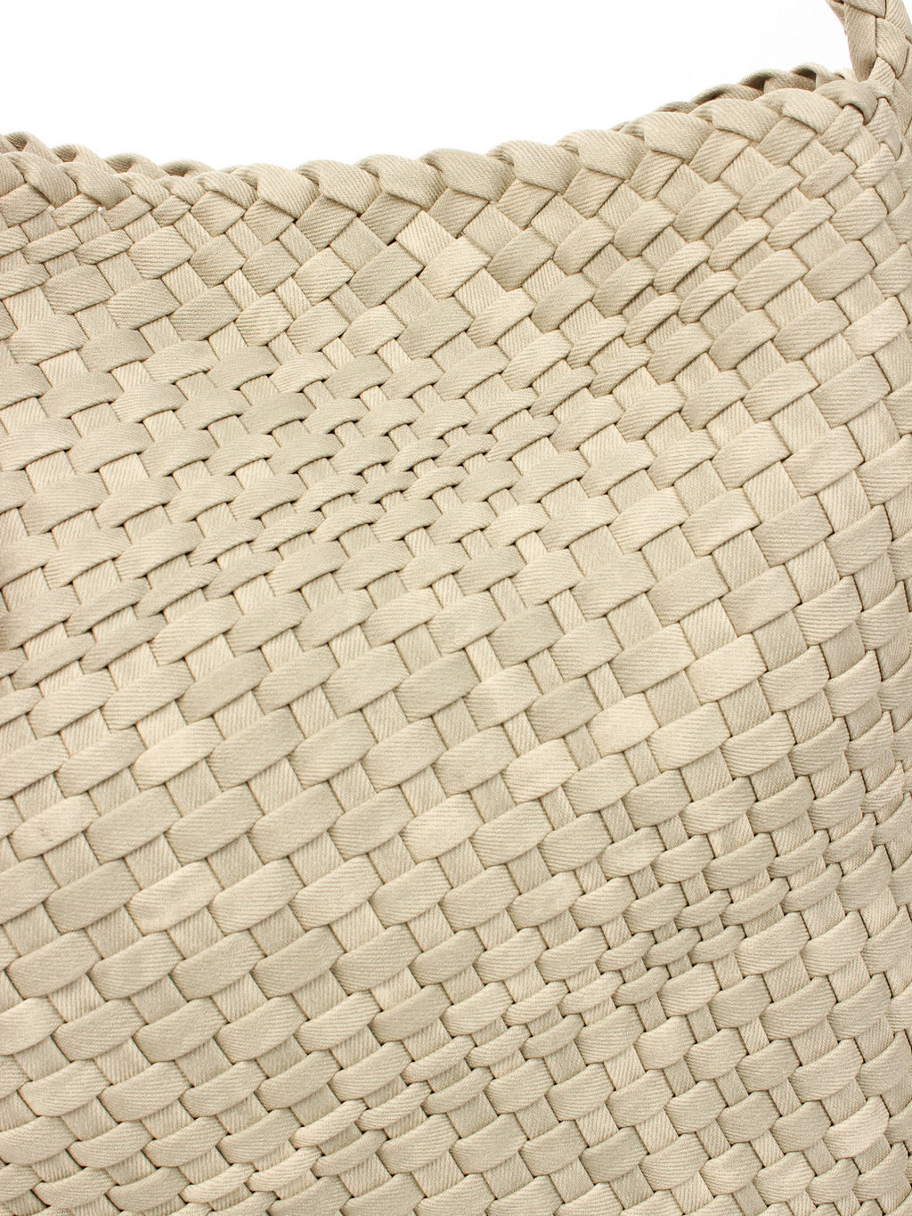 LACCOMA сумка СУ1053-0-винтаж бежевый эко кожа хлопок  фото 3