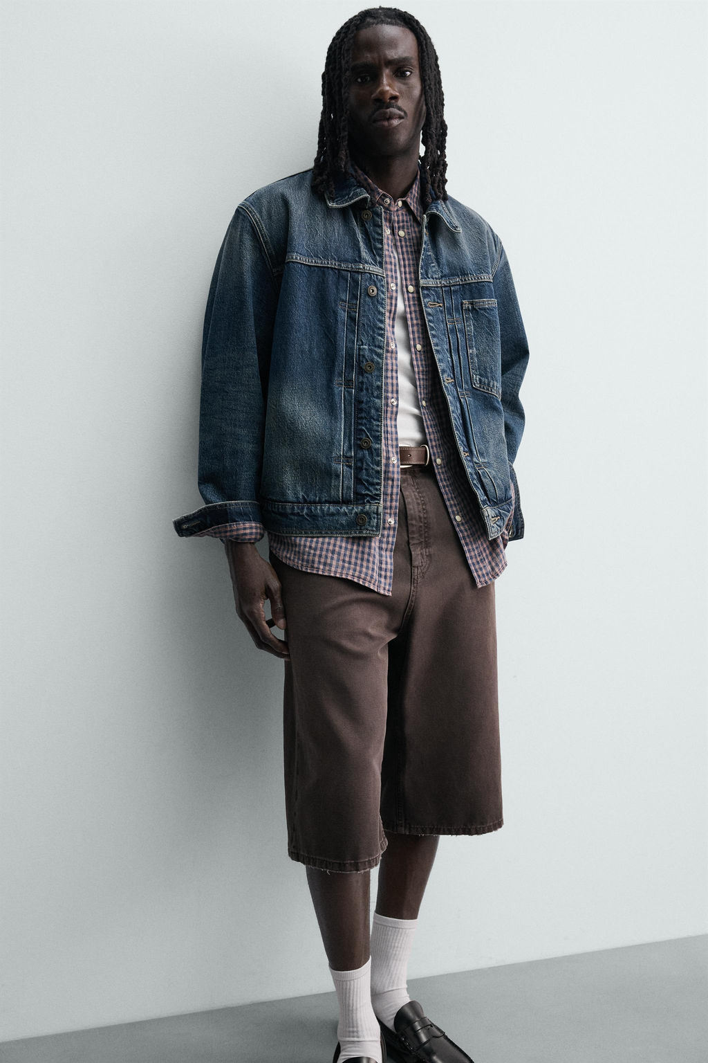 BERMUDA DENIM RELAXED FIT / Marr?n