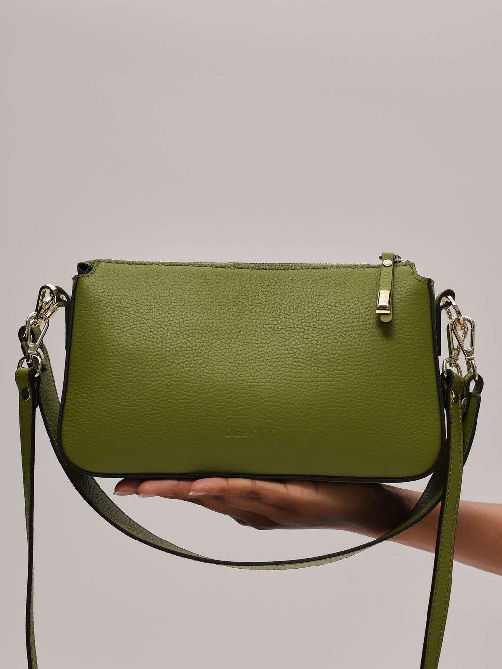 Сумка багет на плечо Deboro 31103 зеленый бамбук