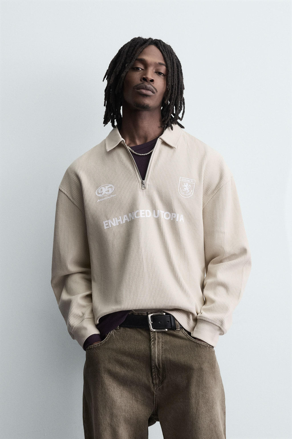 CABLE KNIT TEXTURED POLO SHIRT - Zara фото 2