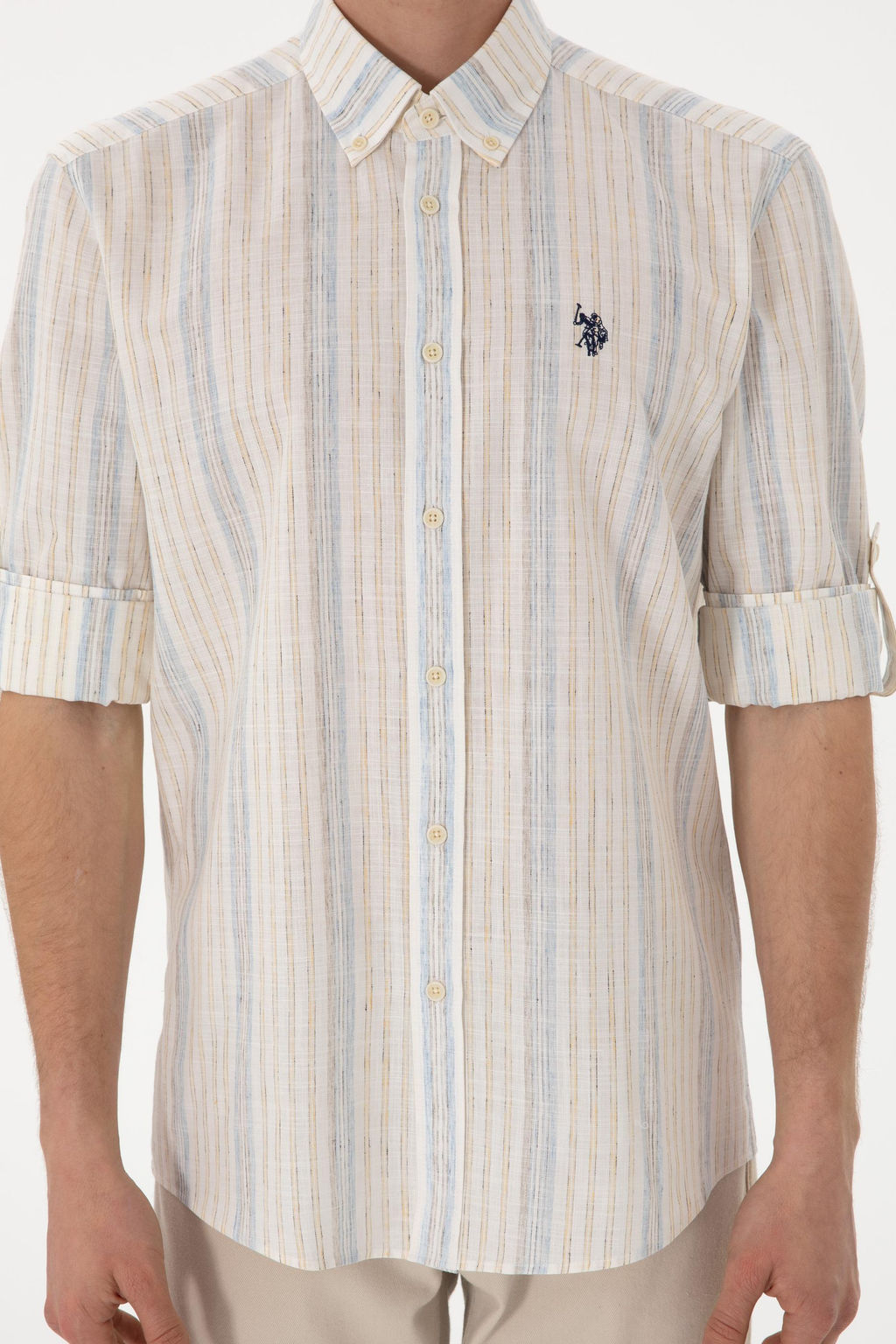 Erkek Beyaz Uzun Kollu G_mlek Sepette S_rpriz _ndirim - U.s. polo assn фото 6