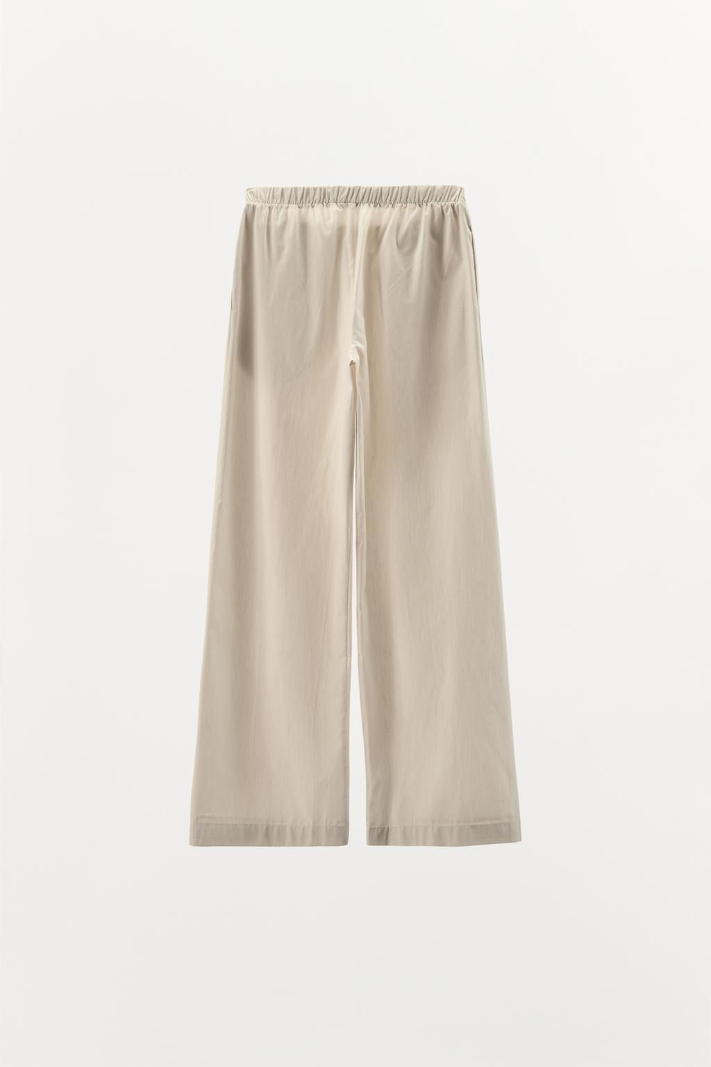 STRIPED POPLIN TROUSERS - Zara фото 4