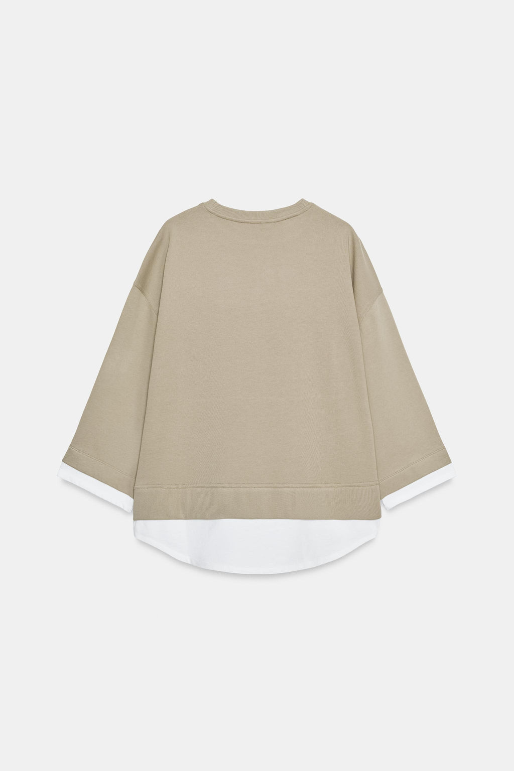 SUDADERA COMBINADA MANGA LARGA / Camel medio - Zara фото 6