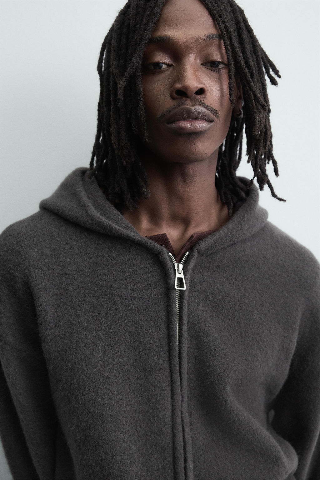 CHAQUETA PUNTO CAPUCHA / Gris antracita - Zara фото 5