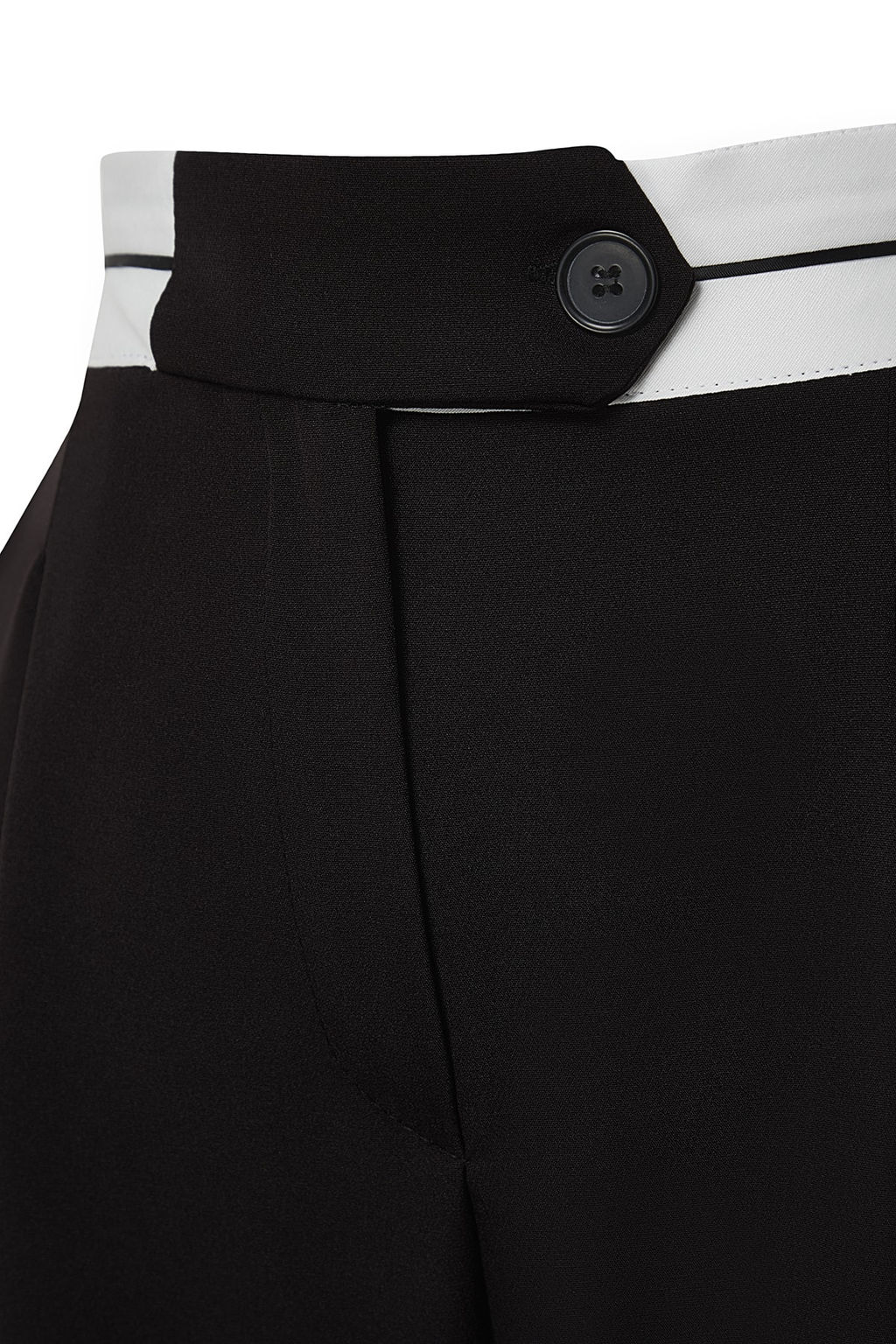 TRENDYOLMILLA Siyah Wide Leg/Genis Paca Dokuma Bel Detayl? Kumas Pantolon TWOAW24PL00037 фото 13