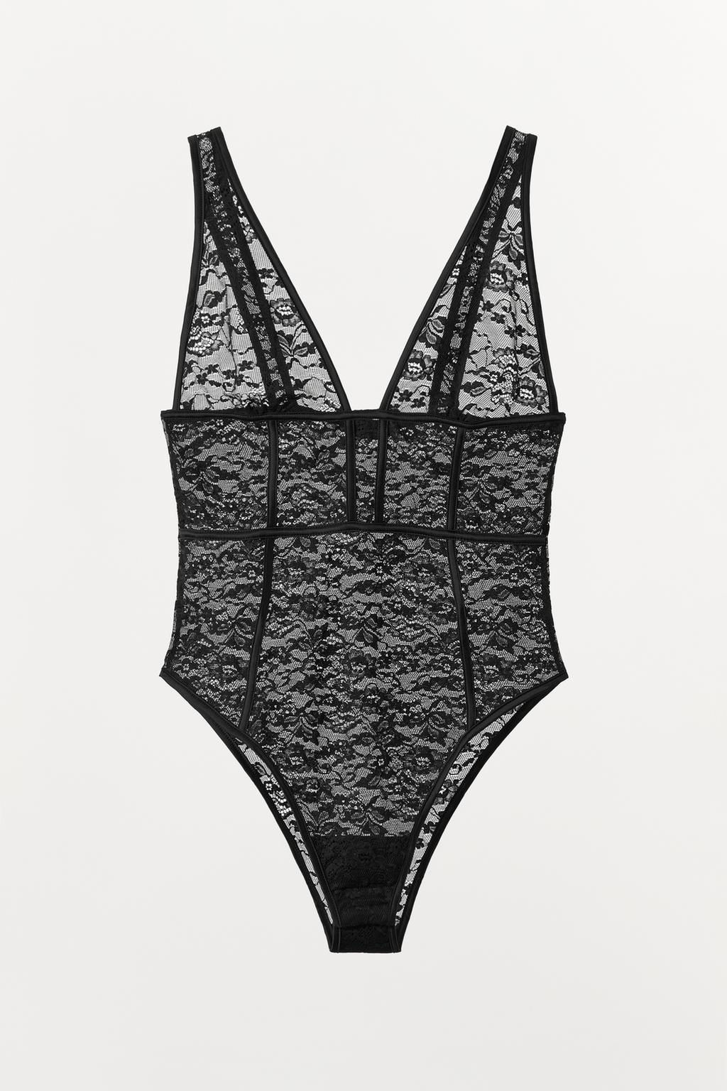 CONTRAST LACE BODYSUIT - Zara фото 6