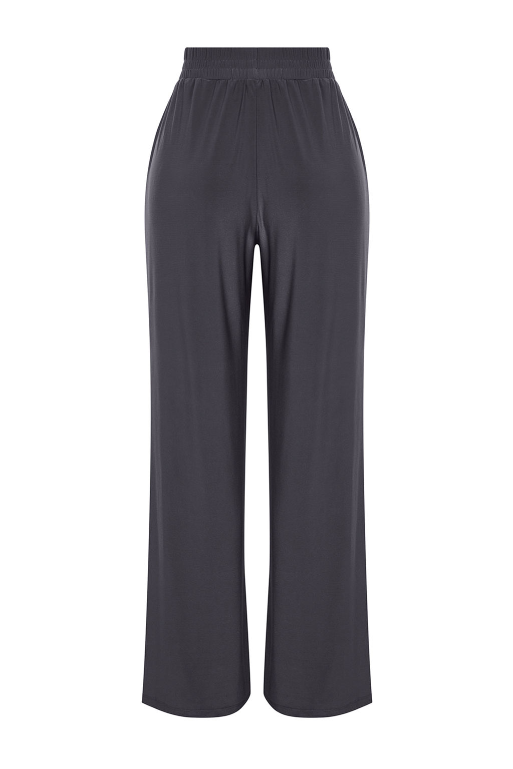 Antrasit Wide Leg/Rahat Kesim Yuksek Bel Esnek Pantolon TWOSS23PL00129