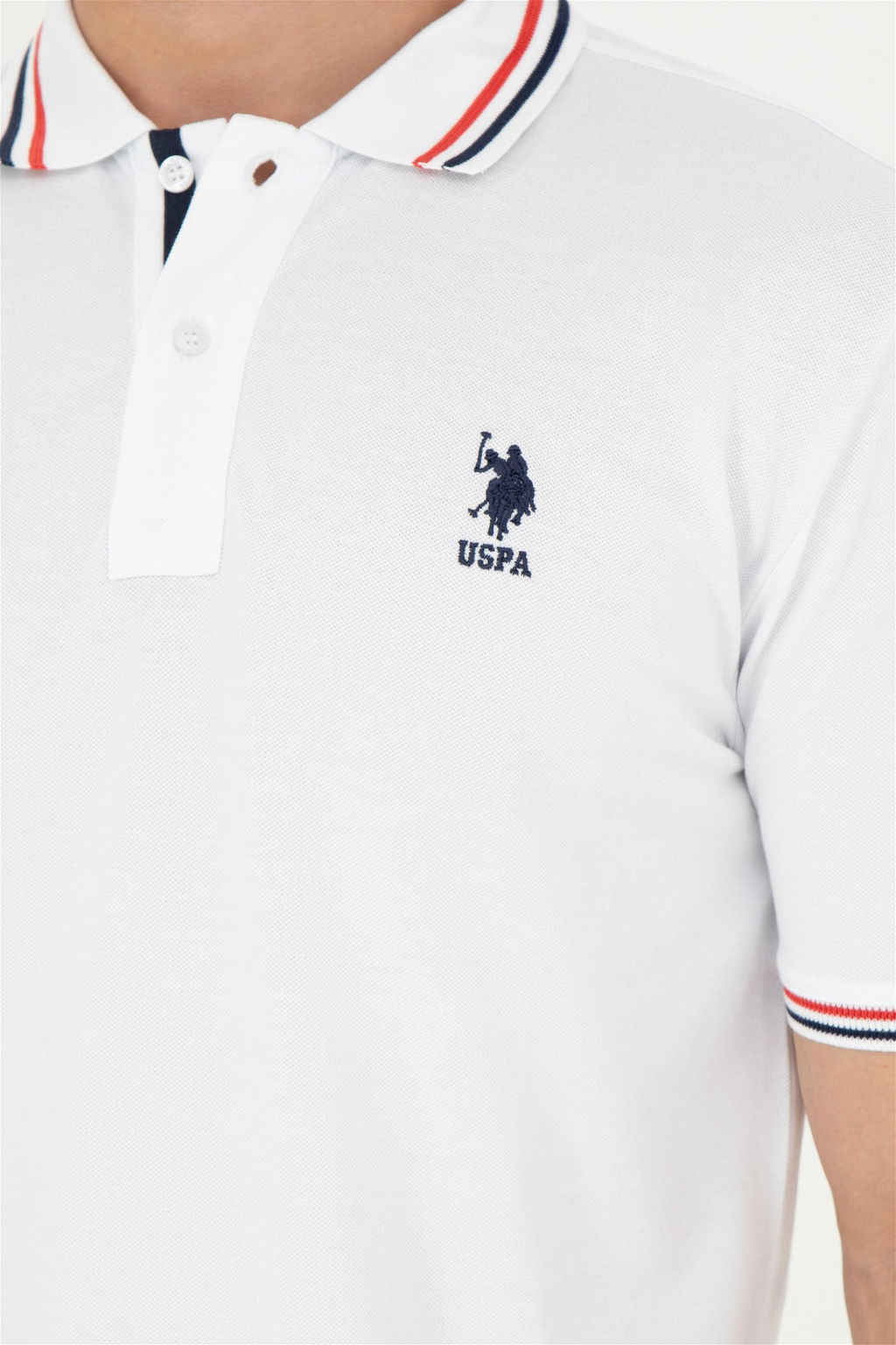 Мужская белая базовая футболка - U.s. polo assn фото 7