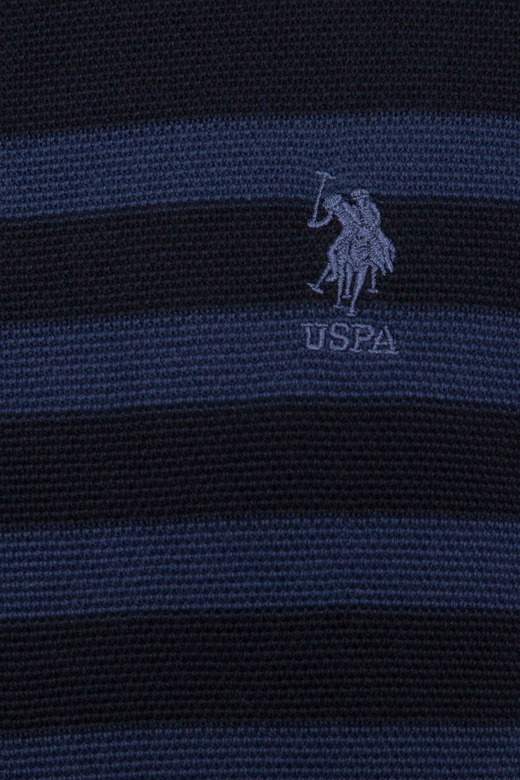 Мужской темно-синий трикотажный свитер с высоким воротником - U.s. polo assn фото 5