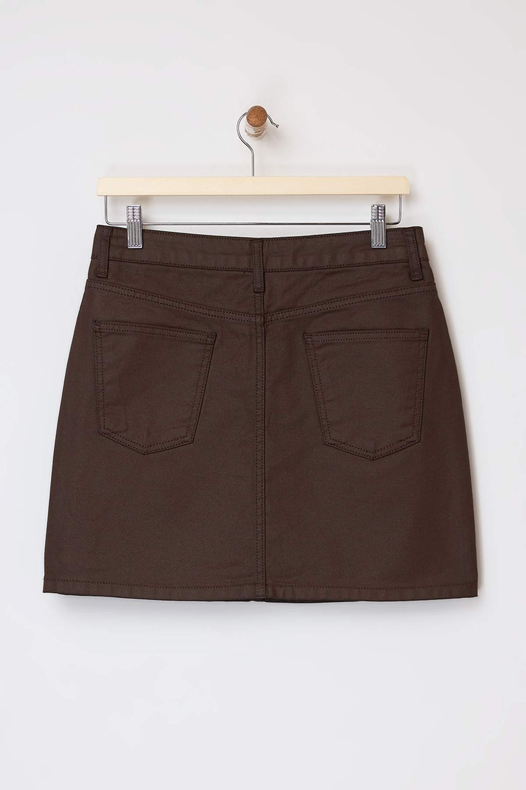 Kahverengi Kaplamal? Mini Denim Etek TWOSS26ET00003 - Trendyolmilla фото 2