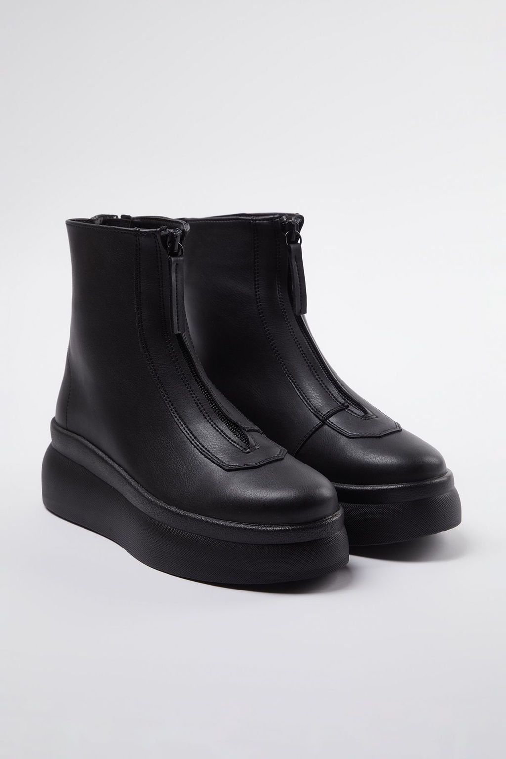 Trendyolmilla Shoes Siyah Flatform Topuklu Fermuarl? Kad?n Bot TAKAW25BO00017  фото 2