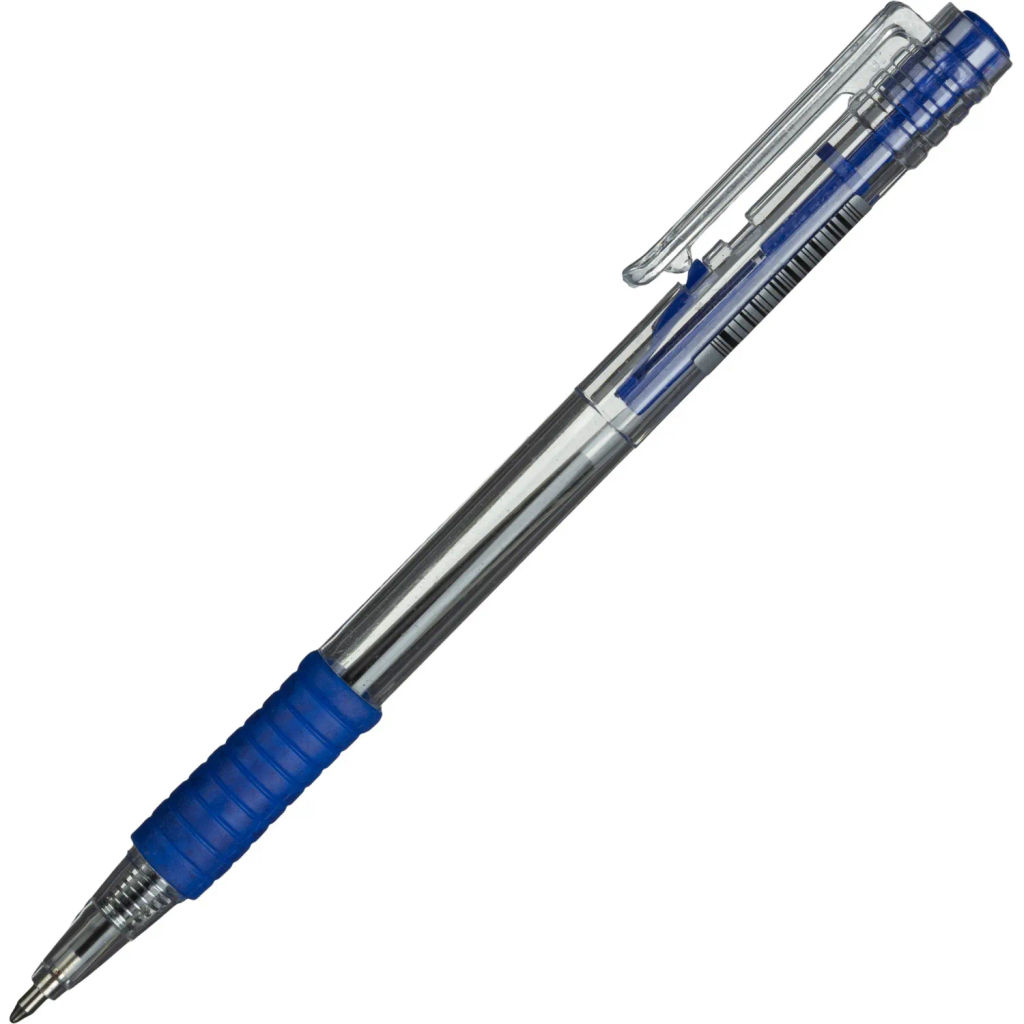 Ручка шариковая автомат. Attache Economy 0,5мм автомат рез.манжет,син фото 2