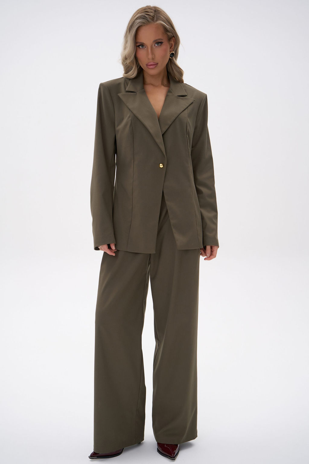 Костюм  тройка Мэдди (хаки)